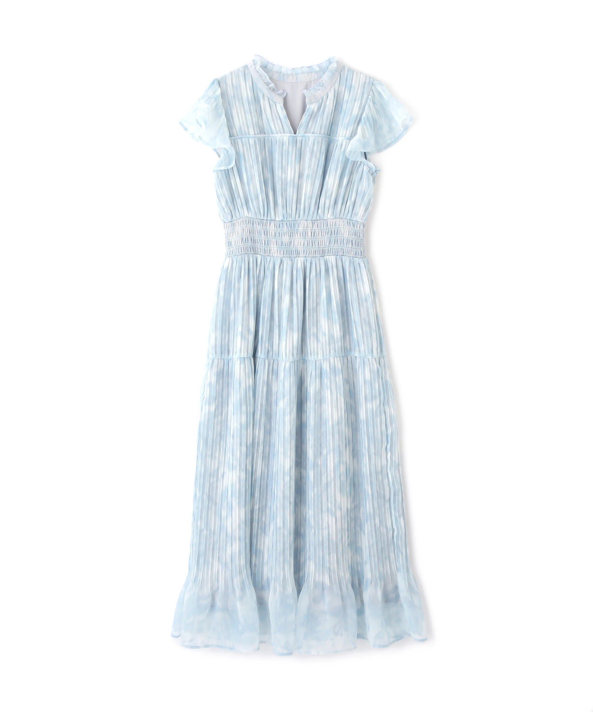  「スリットネックプリーツワンピース」|ワンピース|