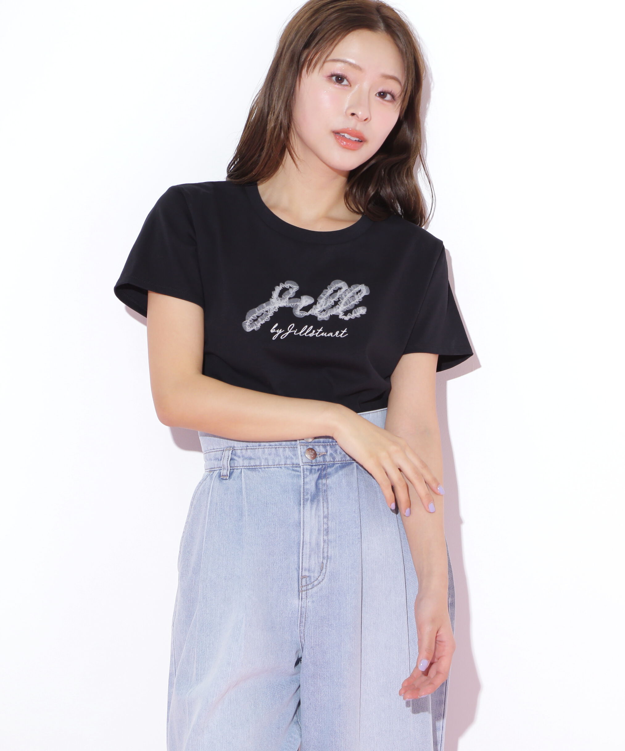  「チュールフリルロゴTシャツ」|Tシャツ・カットソー|