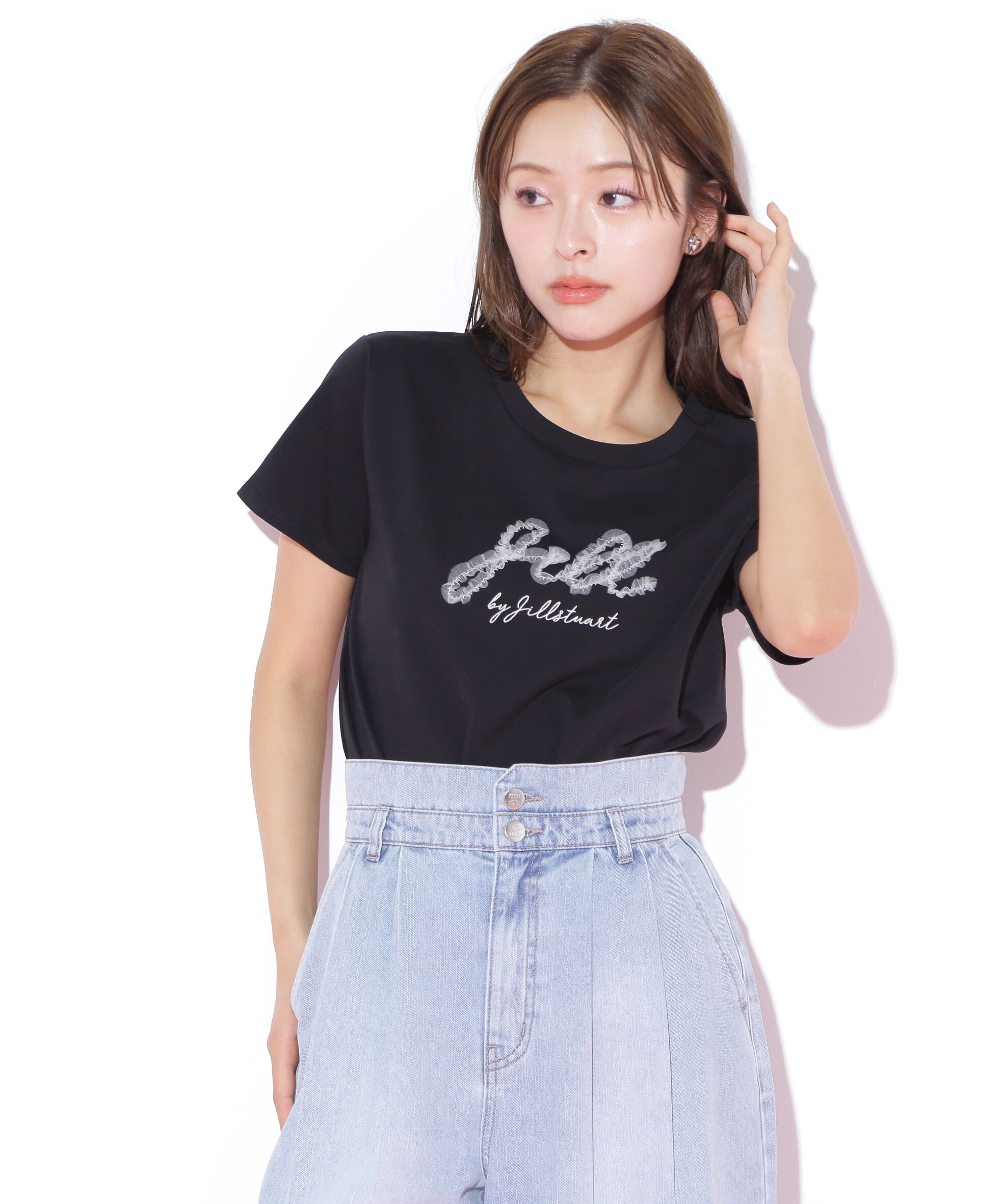  「チュールフリルロゴTシャツ」|Tシャツ・カットソー|