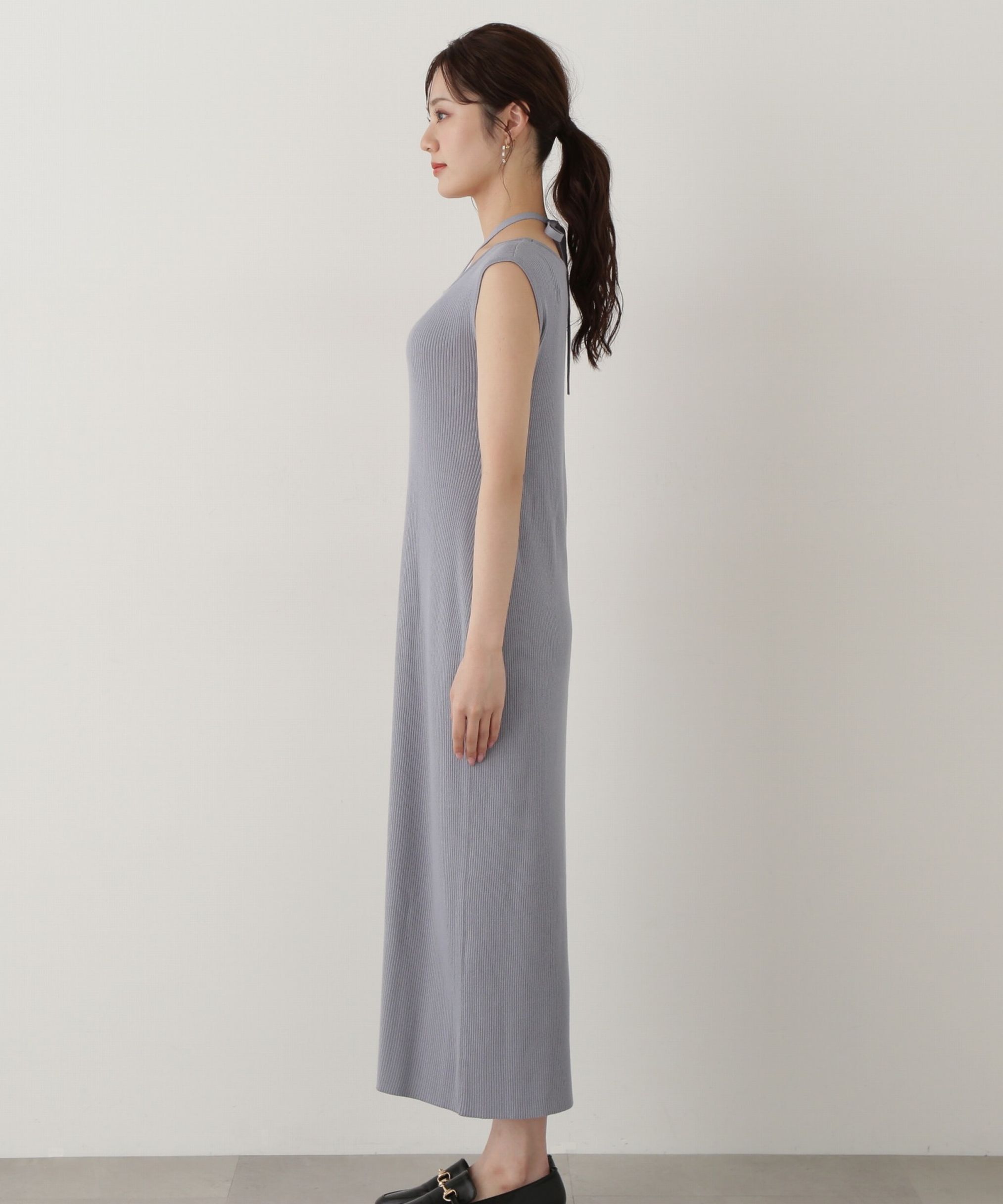 PROPORTION BODY DRESSING「《EDIT COLOGNE》シャーリング編みカーデセットニットワンピース」|ワンピース|