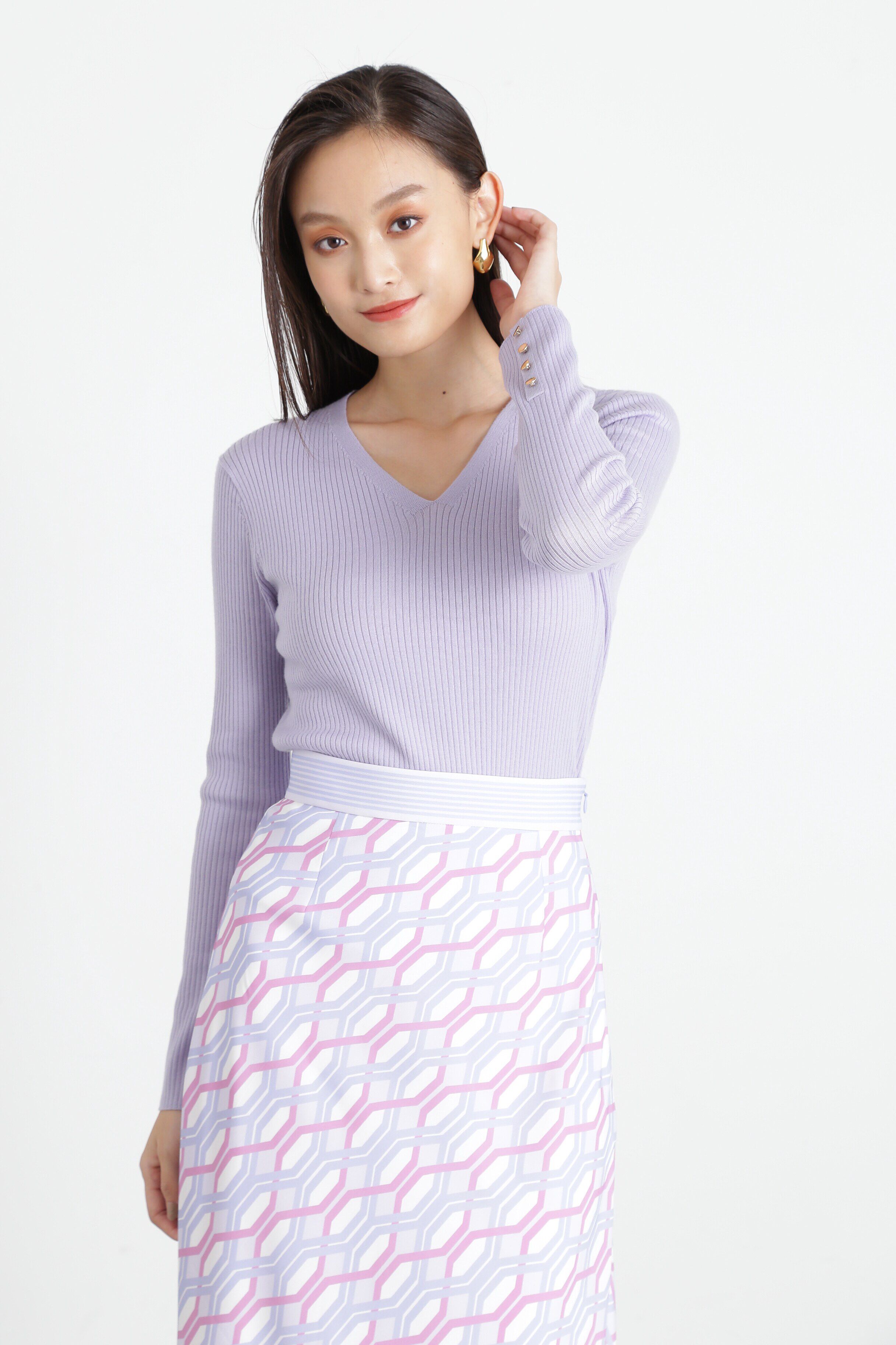  「◆Ｖネックニットプルオーバー」|ニット・セーター|