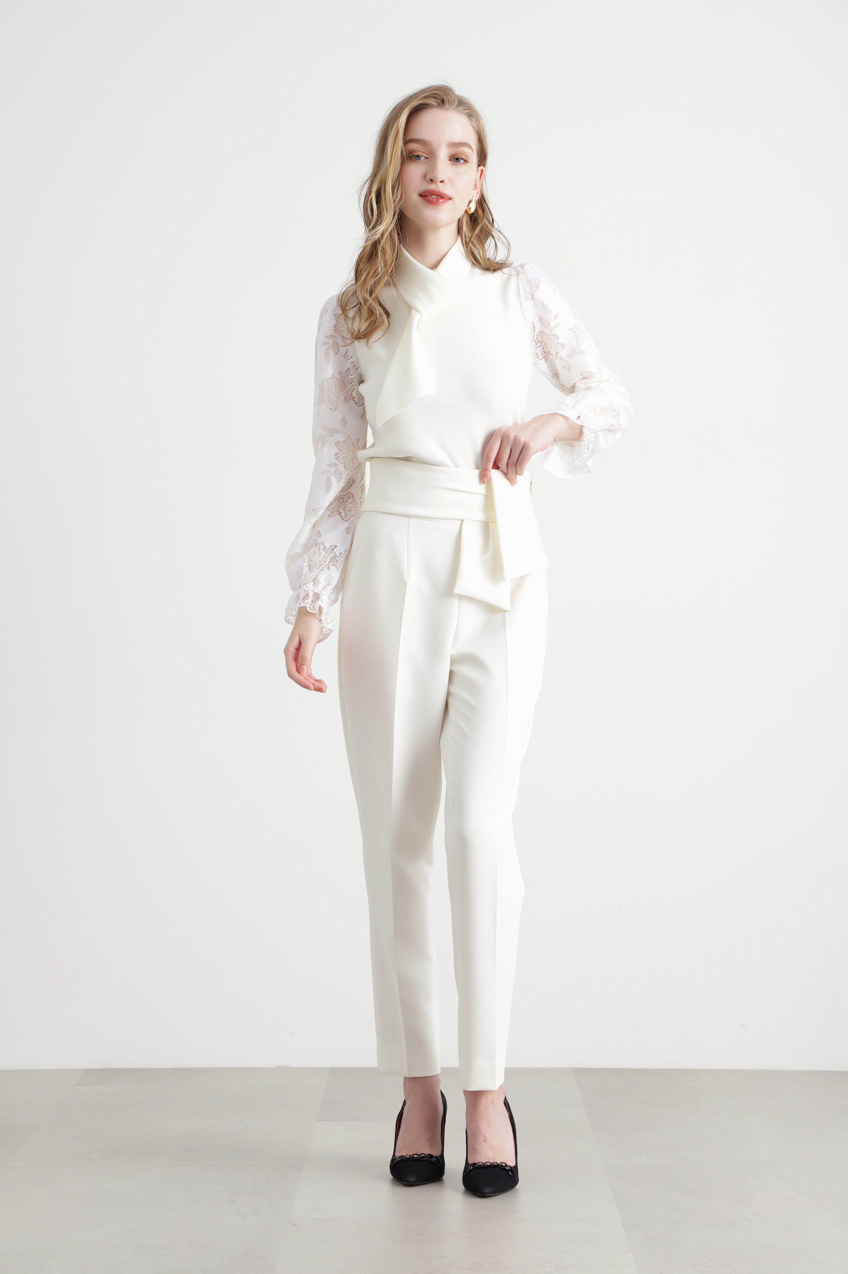  「◆レースコンビニットプルオーバー」|ニット・セーター|