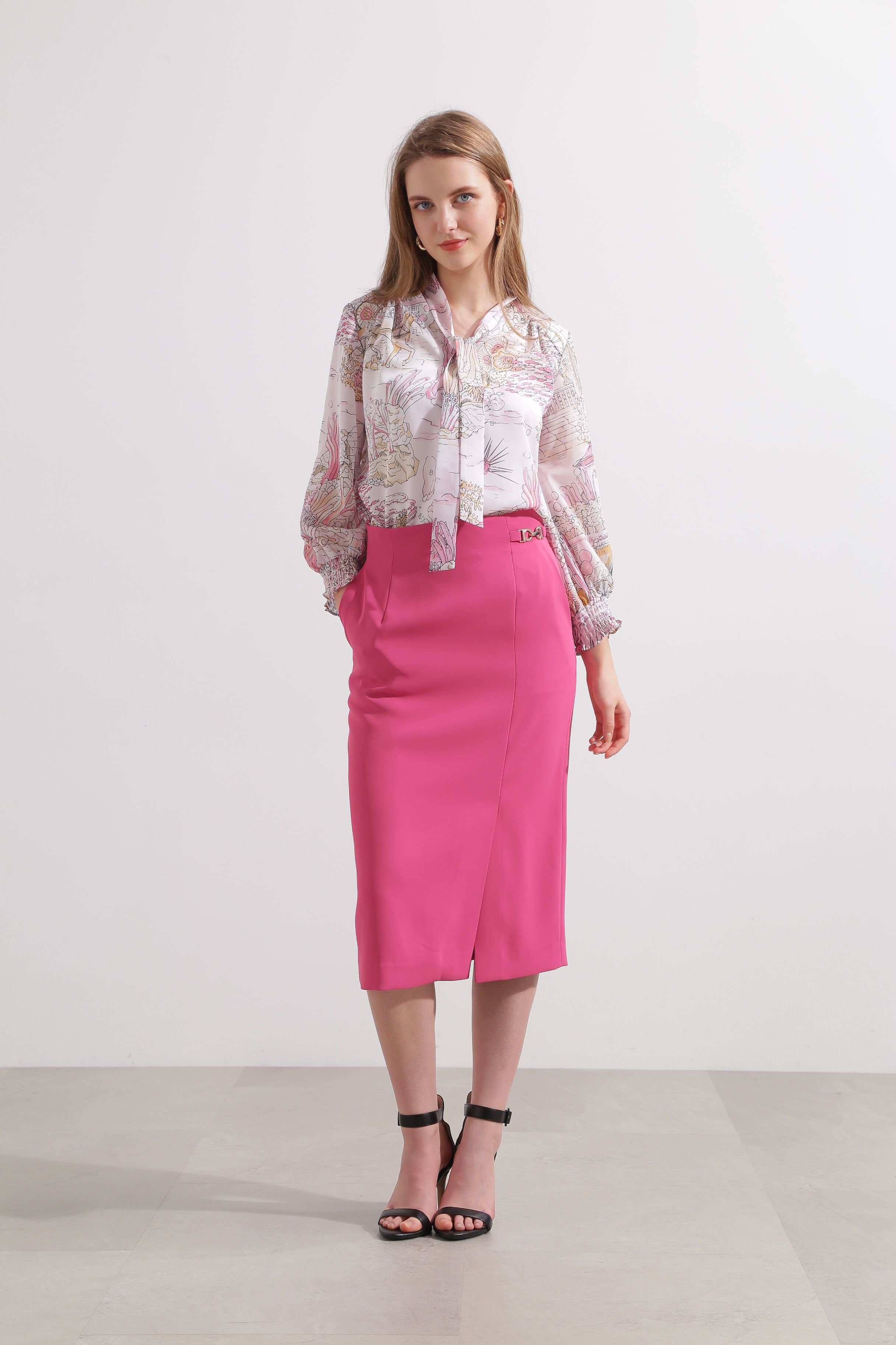  「◆ノーティカルプリントブラウス」|シャツ・ブラウス|