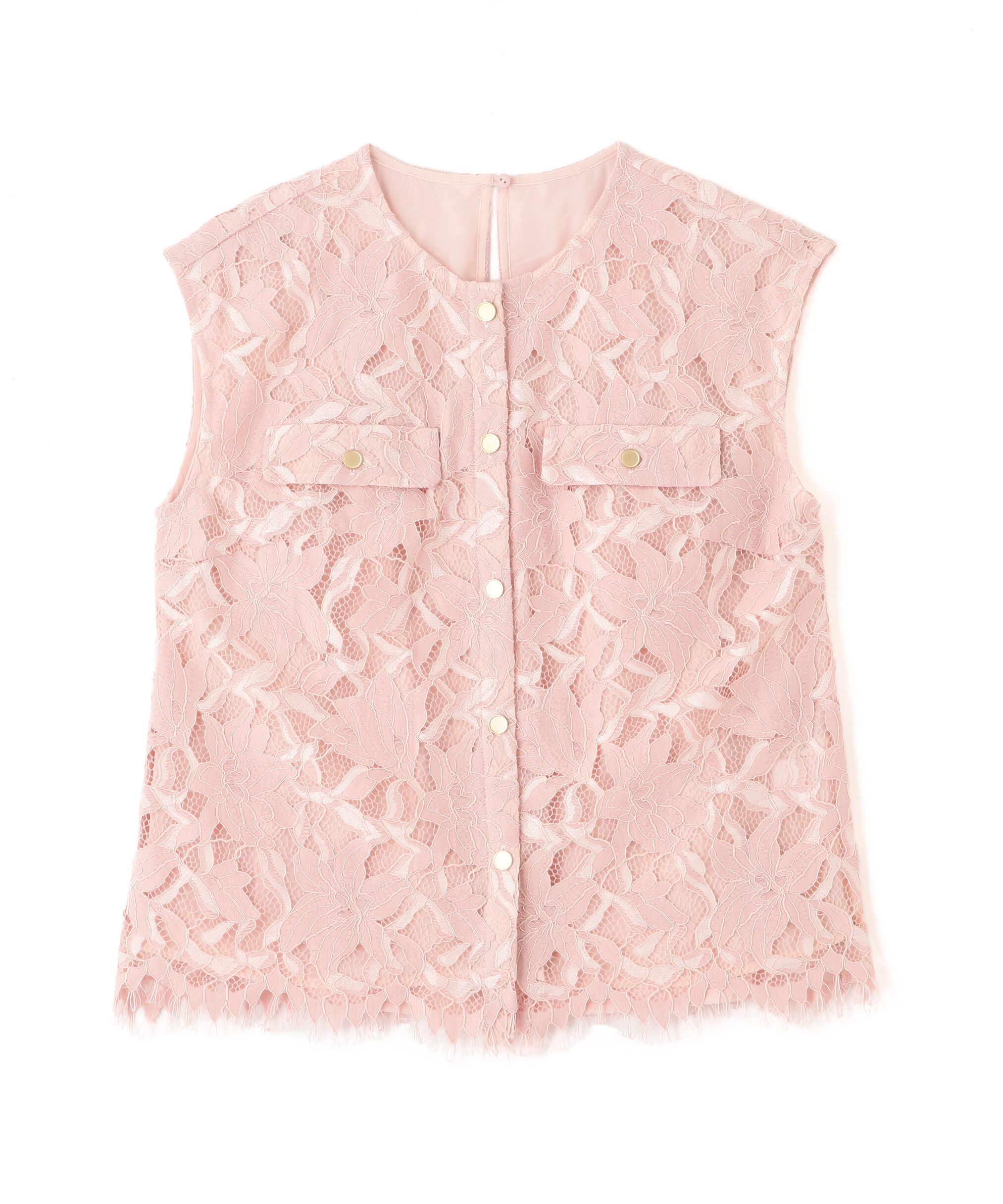  「◆フラップポケットレースブラウス」|シャツ・ブラウス|