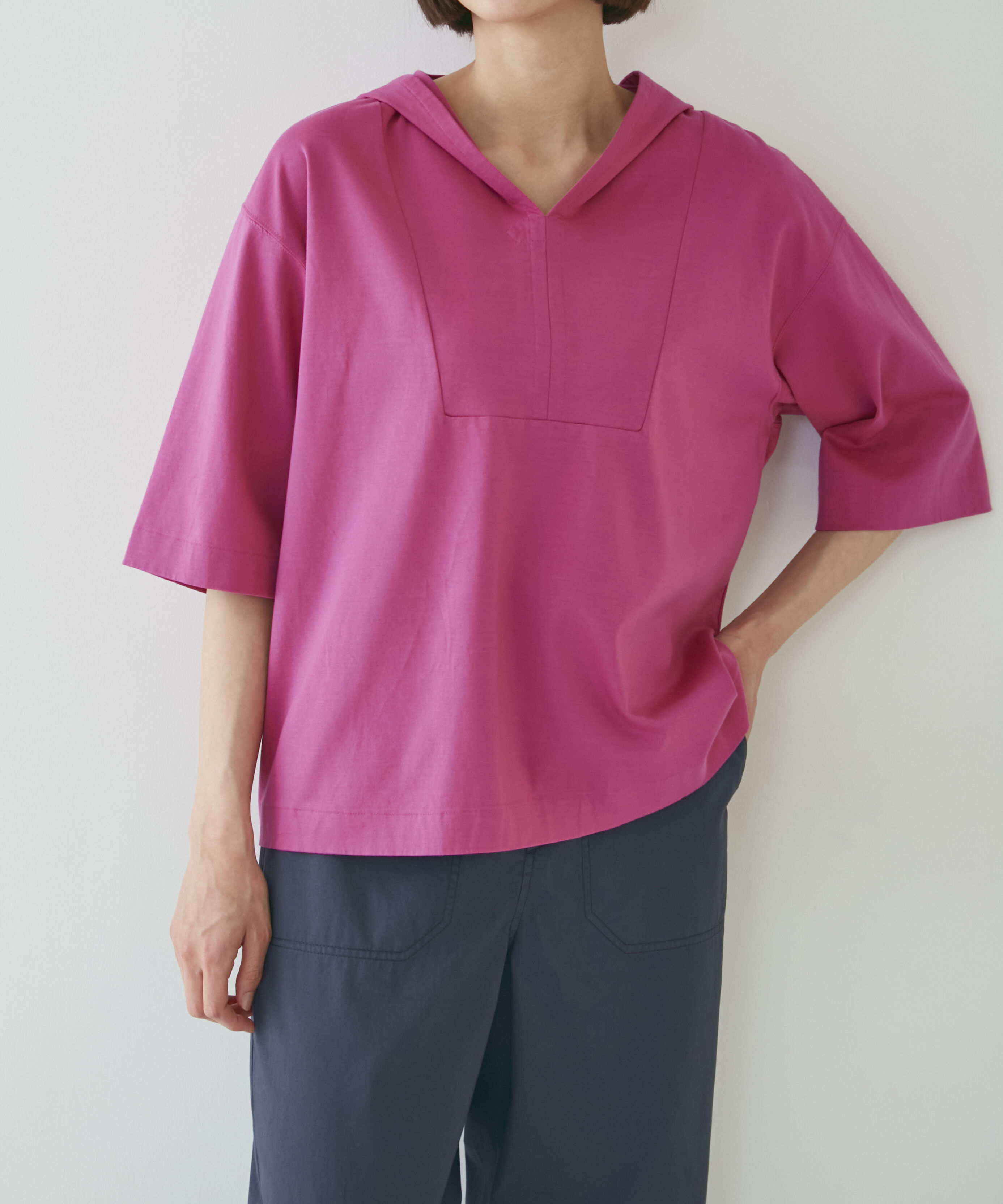  「◆フーディプルオーバー」|Tシャツ・カットソー|ピンク