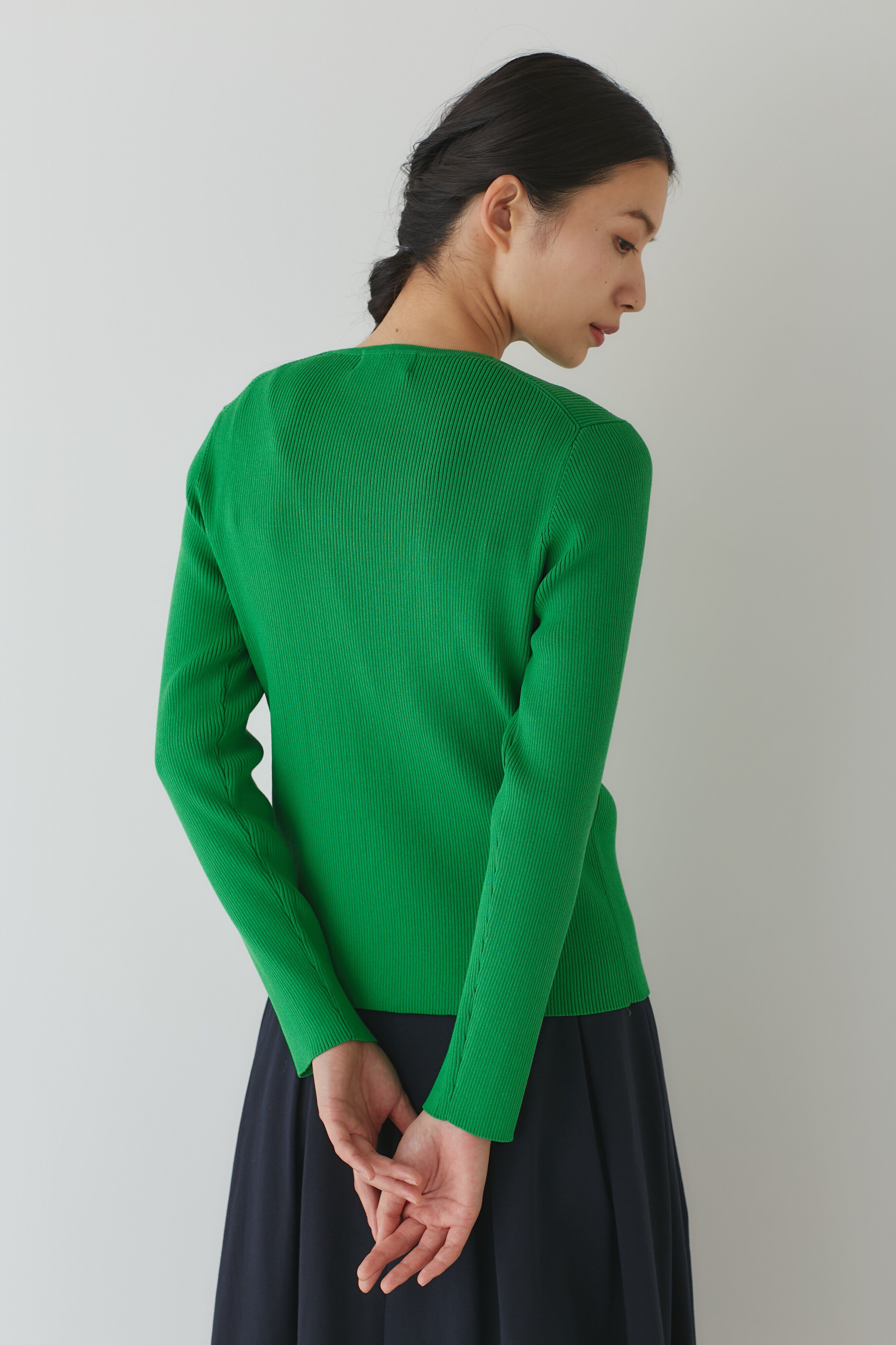  「◆コンパクトリブニットトップス」|ニット・セーター|