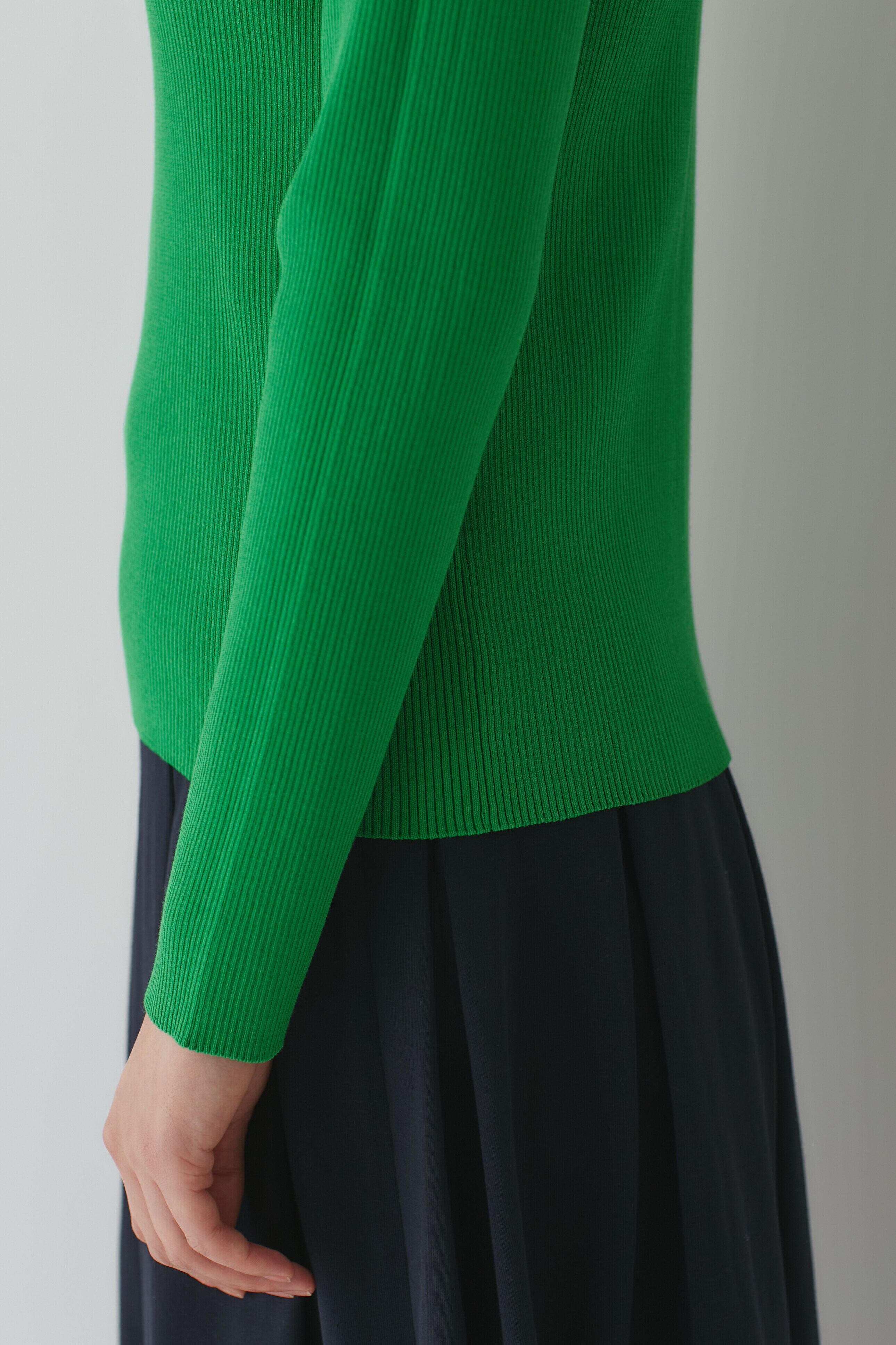  「◆コンパクトリブニットトップス」|ニット・セーター|