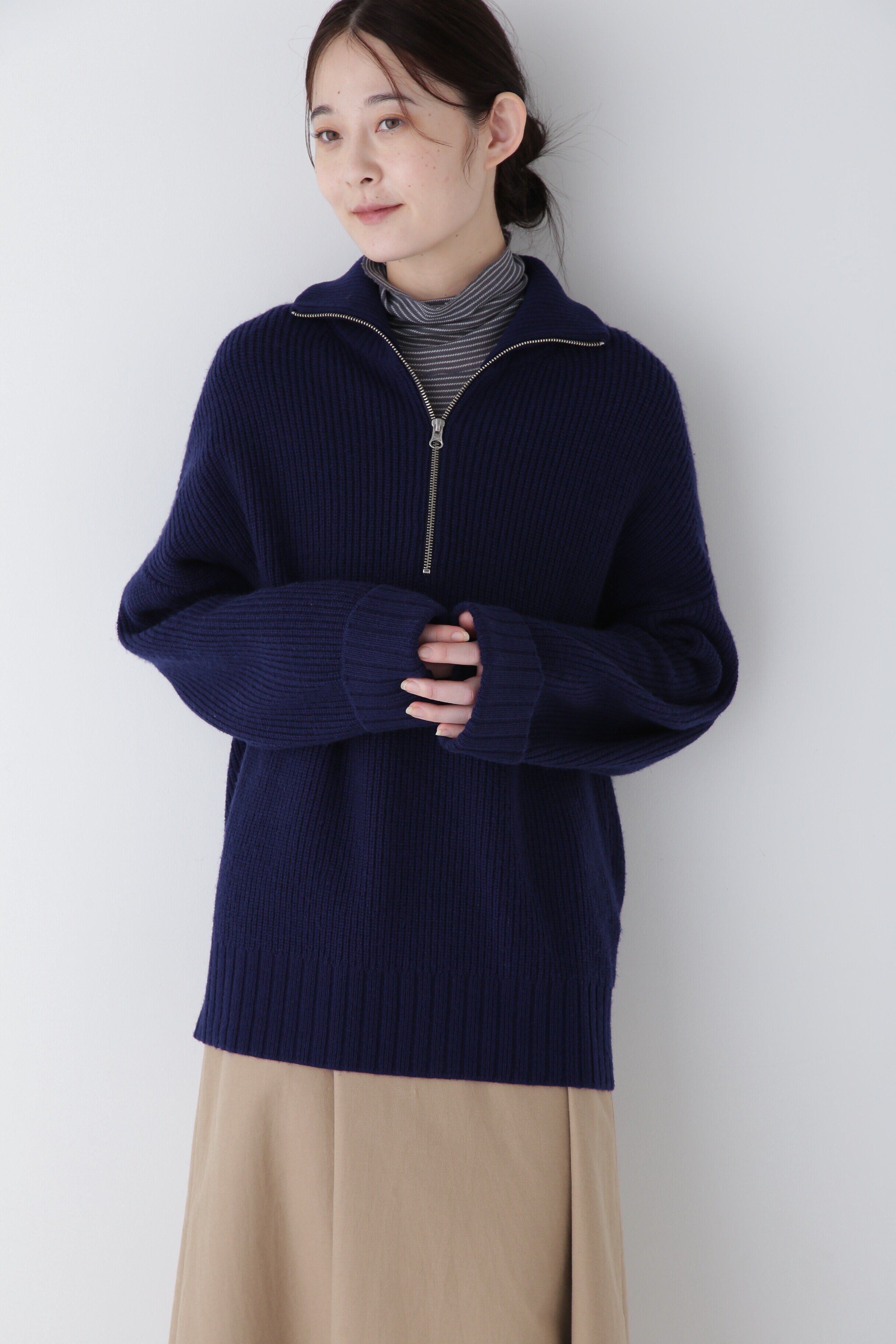  「◆ウールミックス片畦プルオーバー」|ニット・セーター|