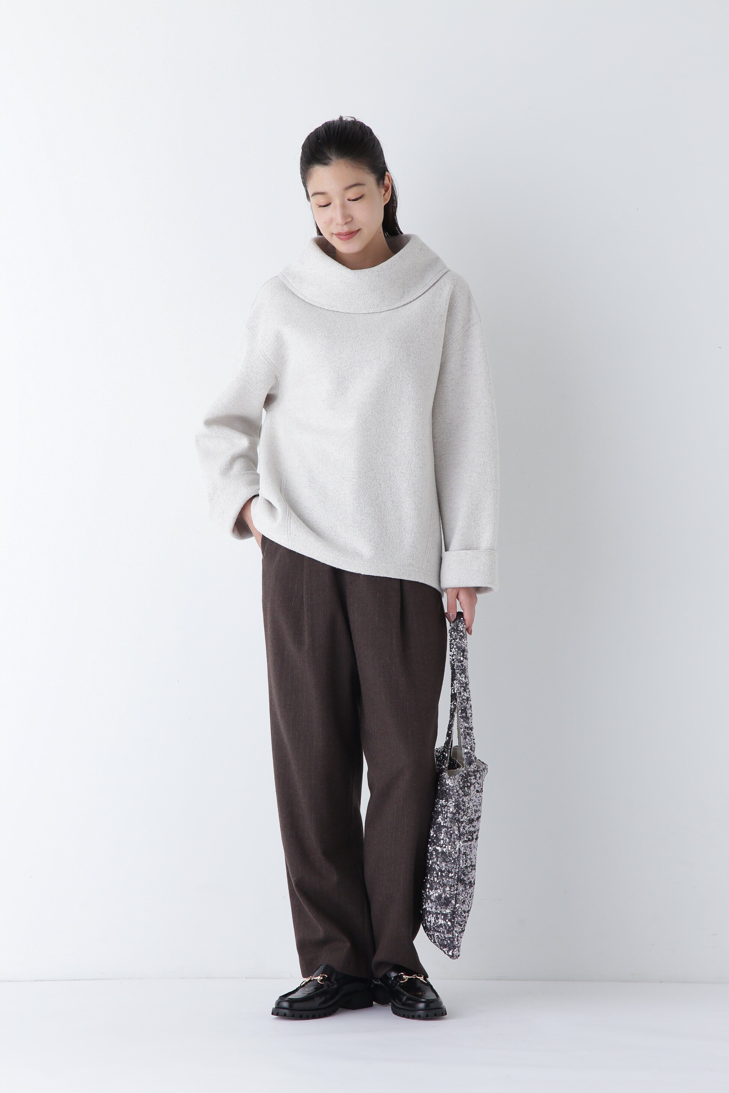  「◆ウールリング圧縮オフタートルオーバートップス」|Tシャツ・カットソー|