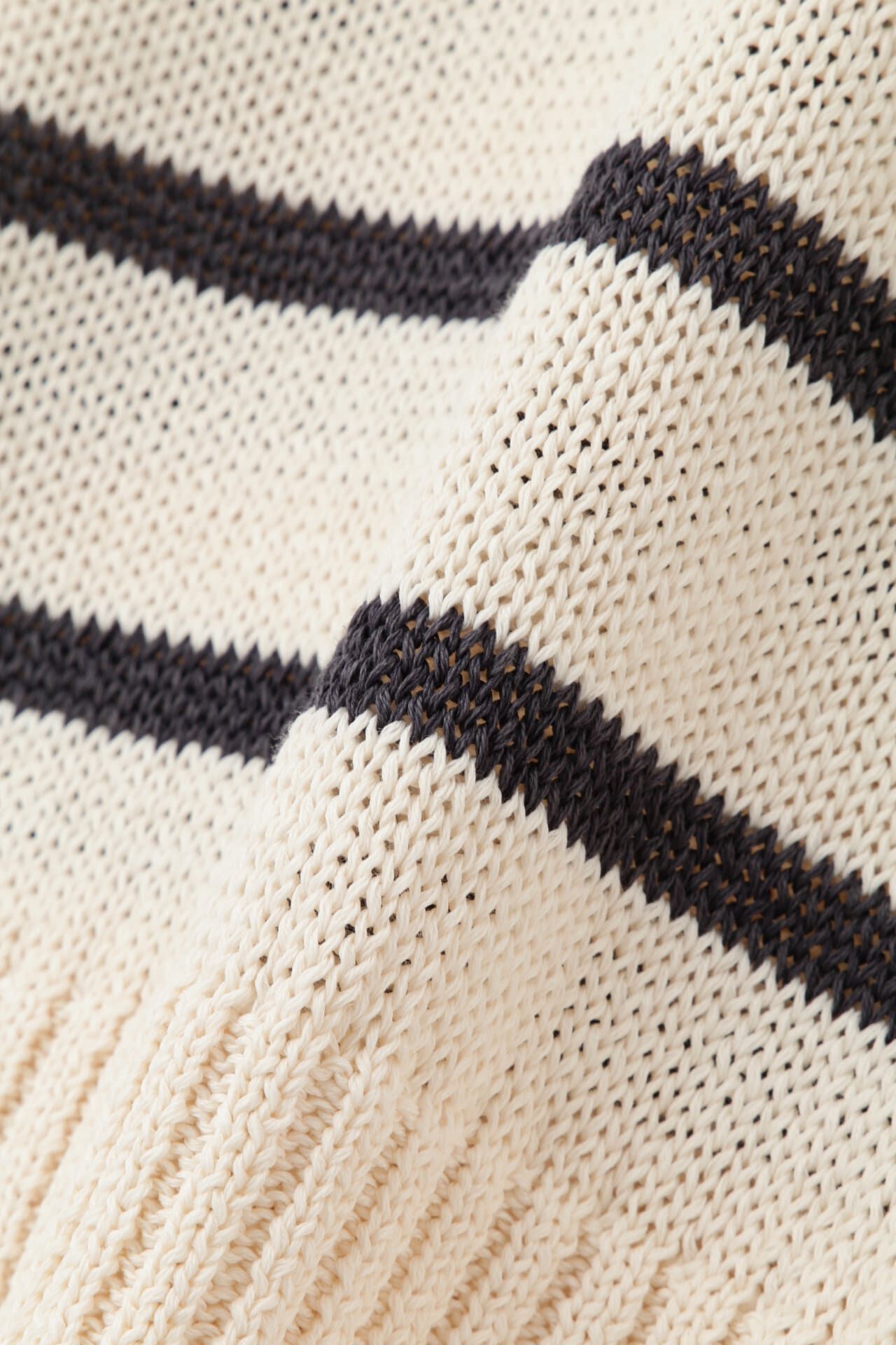  「◆【ウォッシャブル】ギマコットン編地コンビプルオーバー」|ニット・セーター|