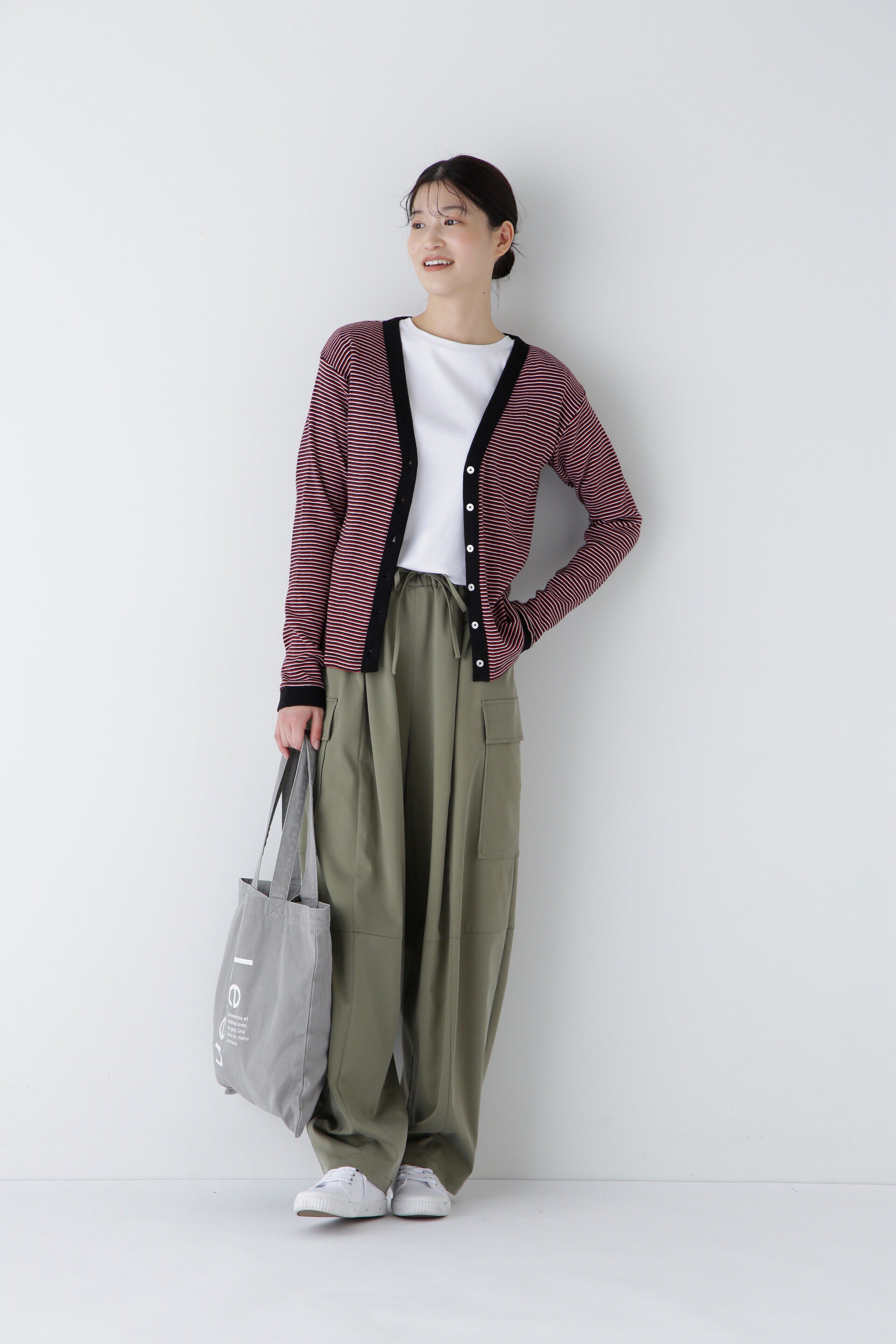  「◆パネルリブＶネックカーディガン」|Tシャツ・カットソー|