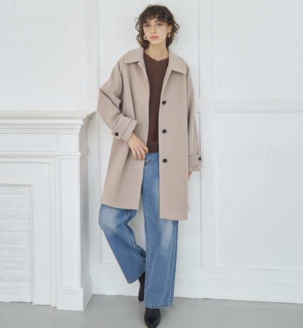 Doux archives「ステンカラーミドルコート」|ダッフルコート|