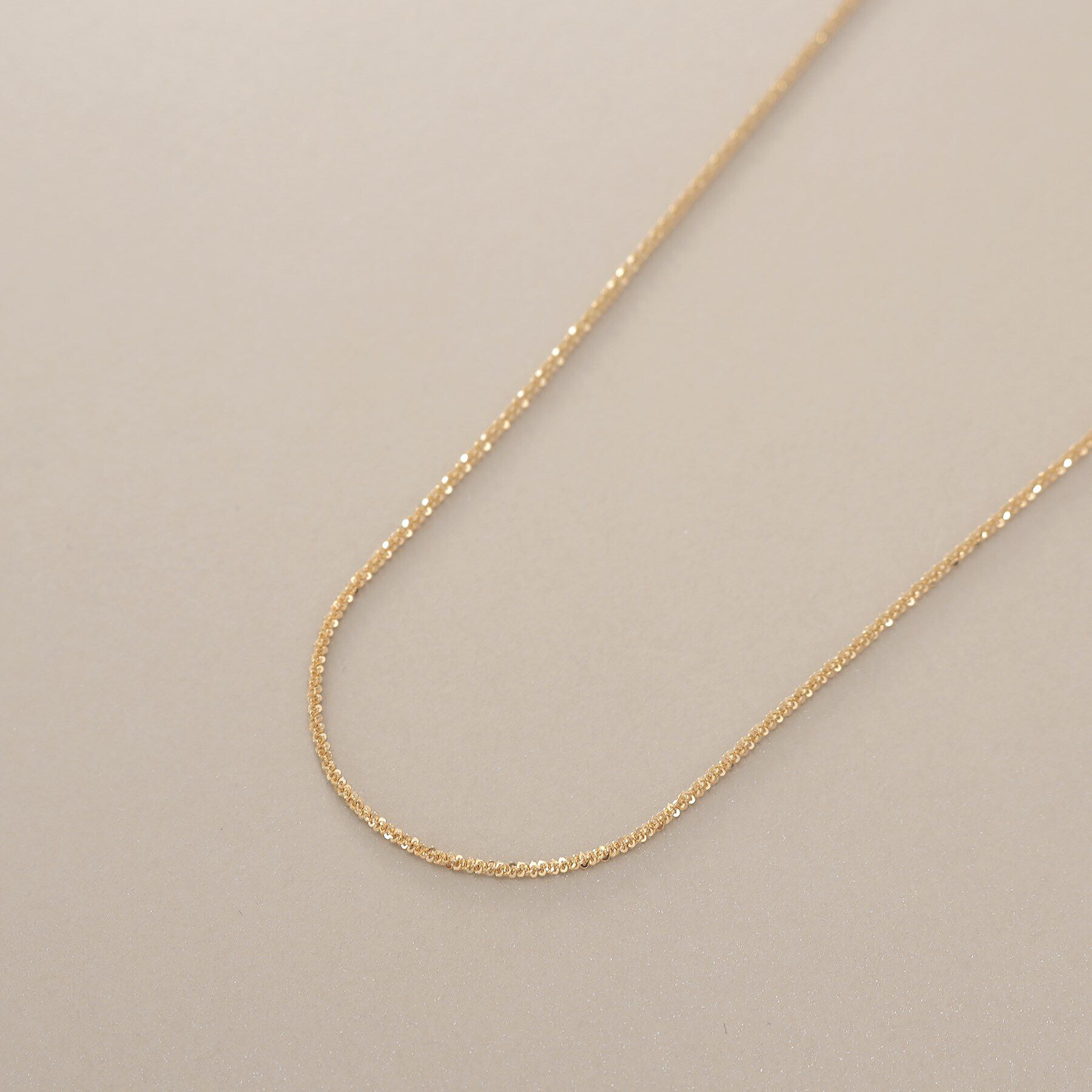 COCOSHNIK「K10クリスクロスチェーン ネックレス（60cm）」|ネックレス|