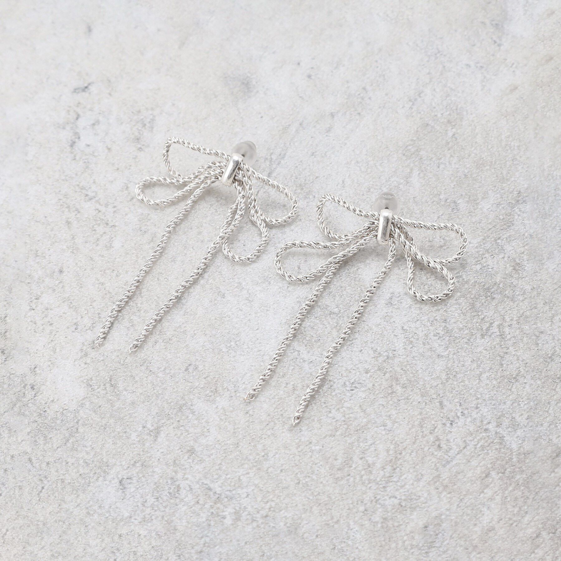 SHOO･LA･RUE「たれリボンピアス」|ピアス|シルバー(006)