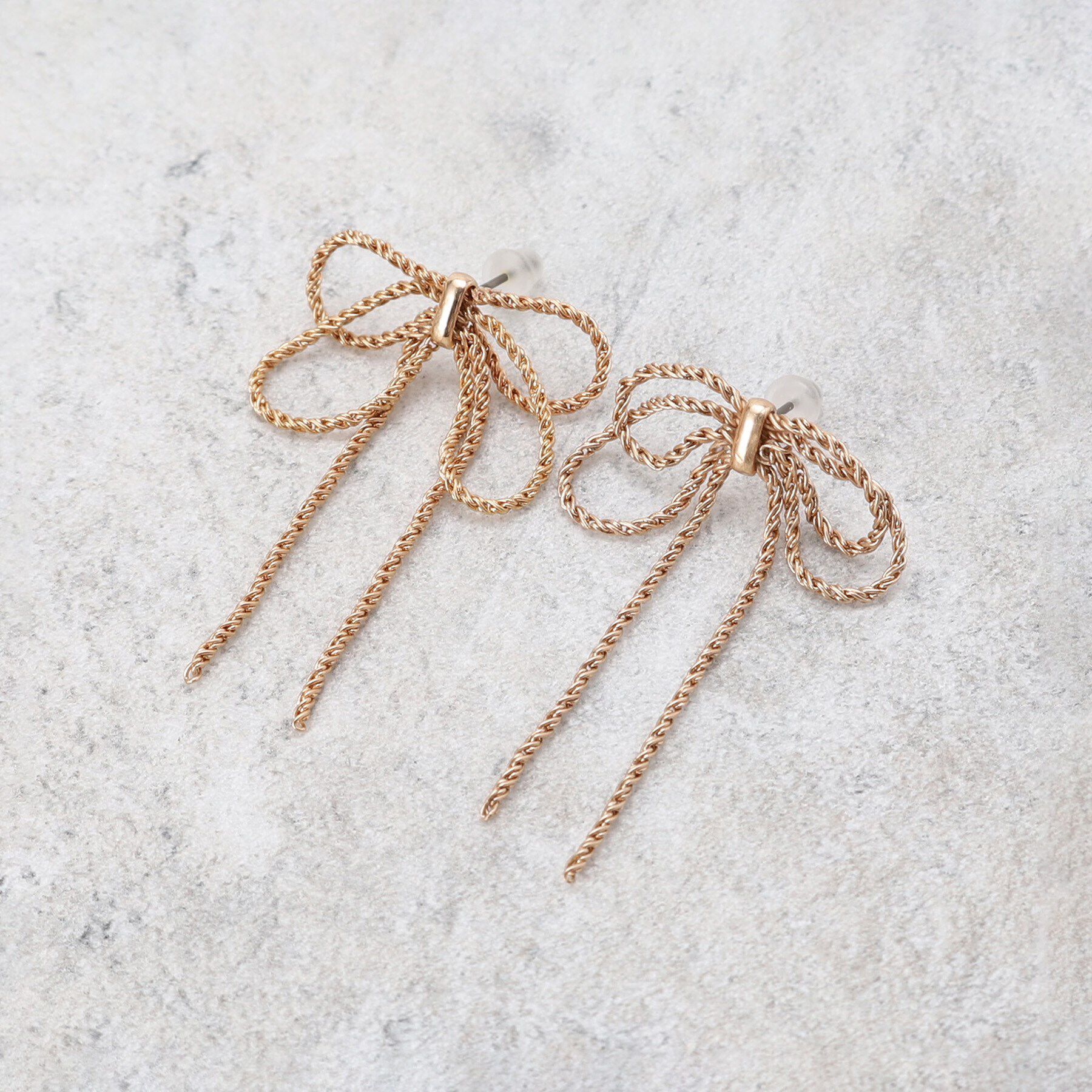 SHOO･LA･RUE「たれリボンピアス」|ピアス|ゴールド(007)