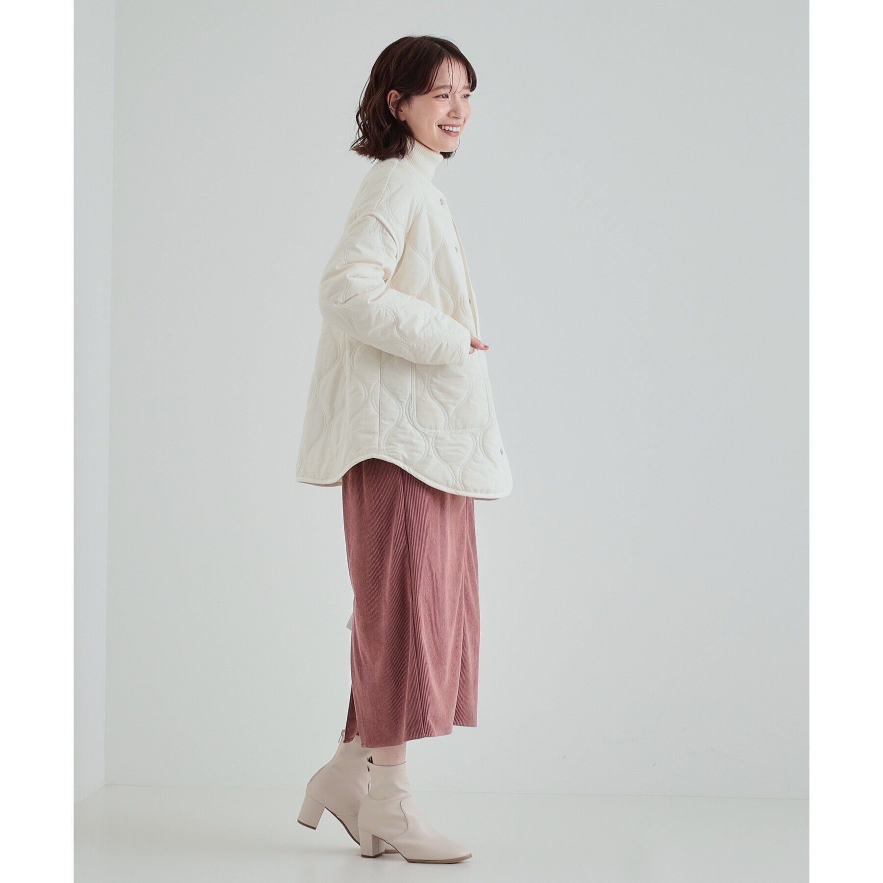 SHOO･LA･RUE「【高レビュー/撥水/吸湿発熱】大人が着たい オーバーキルトブルゾン」|ブルゾン・スタジャン|