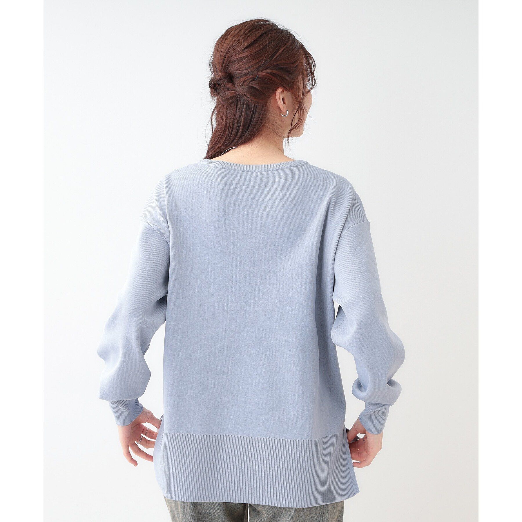 SHOO･LA･RUE「【洗える】一枚で簡単こなれ見え スポンディッシュ 裾レイヤード風ニット」|ニット・セーター|