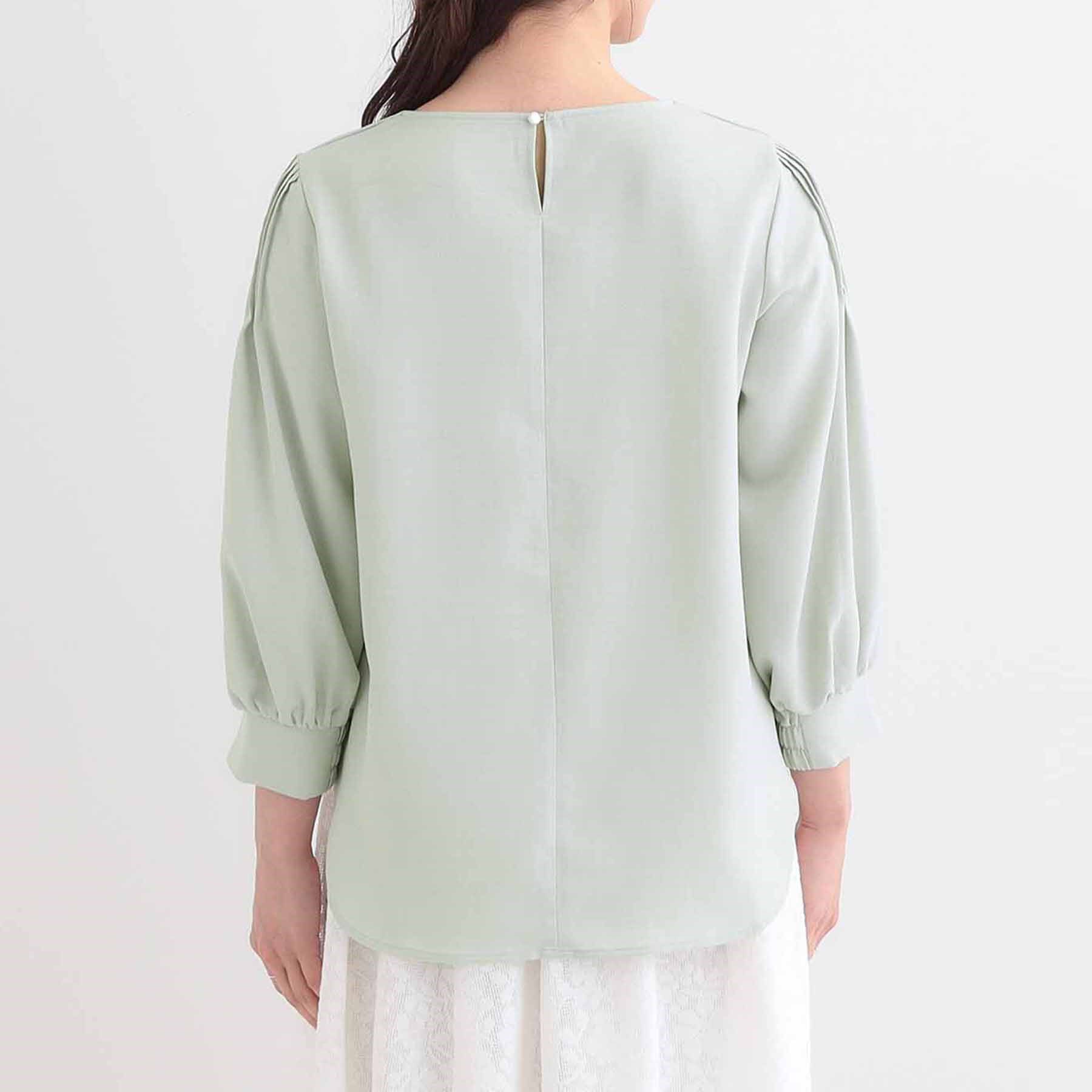 SHOO･LA･RUE「【洗える/洗濯後しわになりにくい】無理せずキレイ 肩タックブラウス」|シャツ・ブラウス|