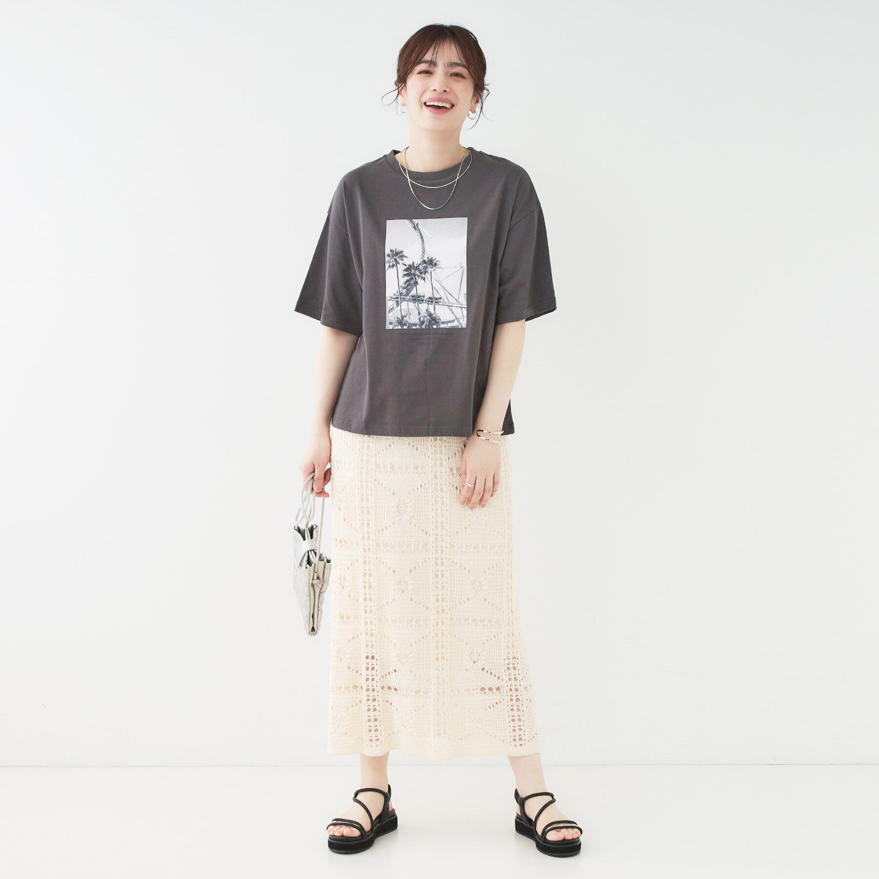 SHOO･LA･RUE「【選べる4柄】コットンプリントロゴTシャツ」|Tシャツ・カットソー|