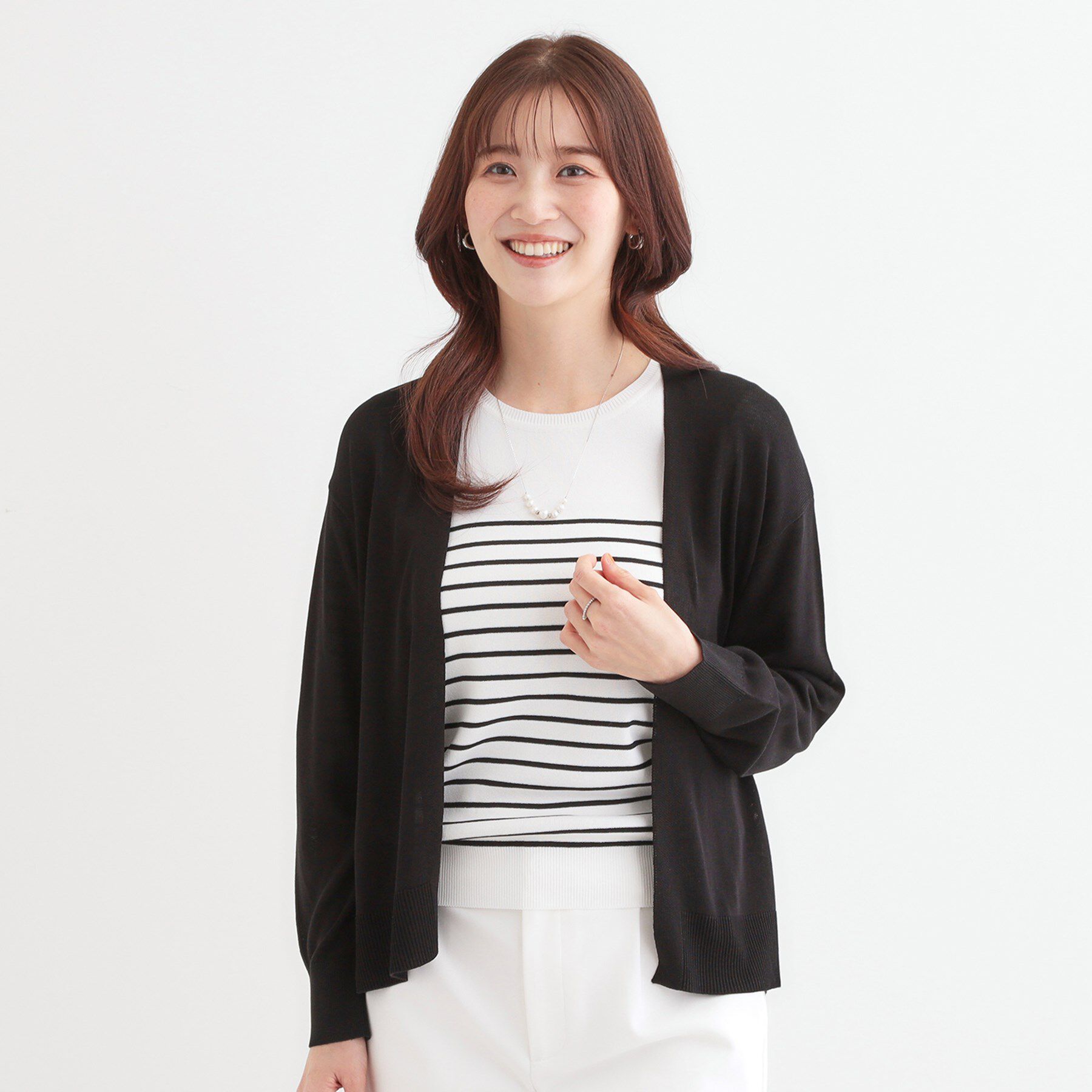 SHOO･LA･RUE「【洗える/UV】明日も着たくなる ニットカーディガン」|カーディガン|