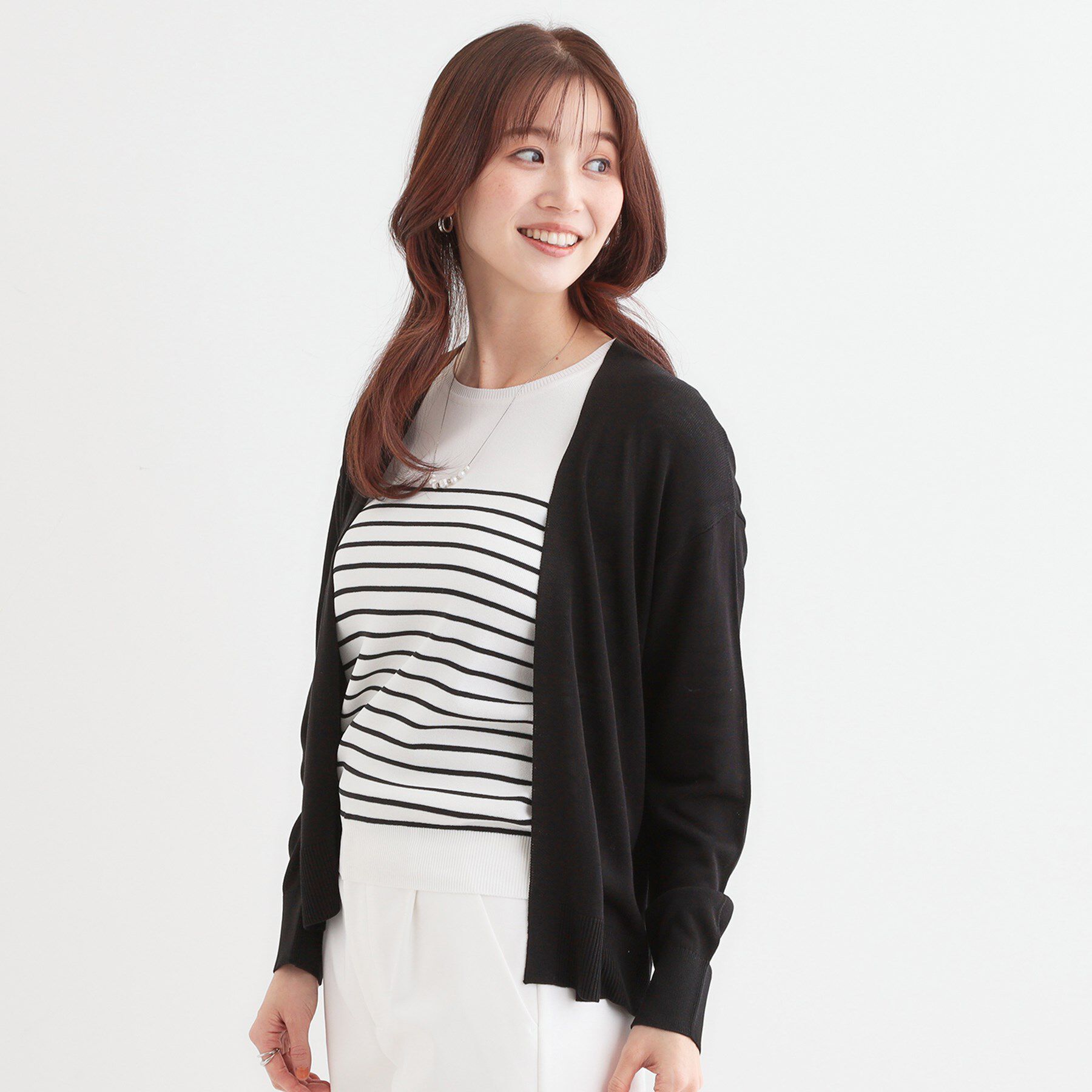SHOO･LA･RUE「【洗える/UV】明日も着たくなる ニットカーディガン」|カーディガン|
