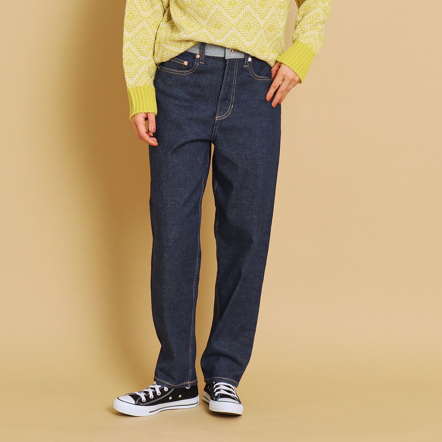 Dessin「【ユニセックス・洗える】テーパードストレッチデニム」|デニム|