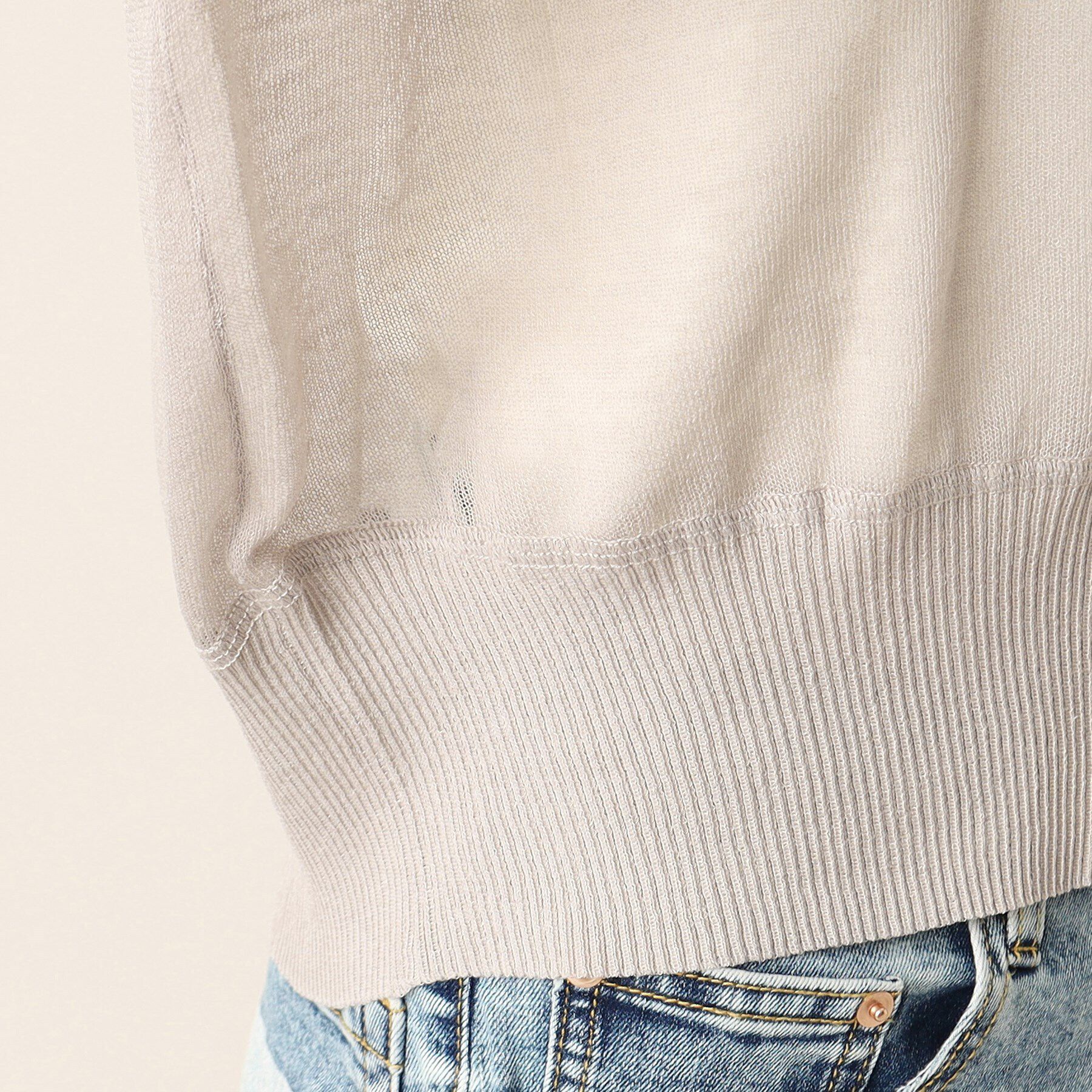 Dessin「【洗える】シースルースリットネックカーディガン」|カーディガン|