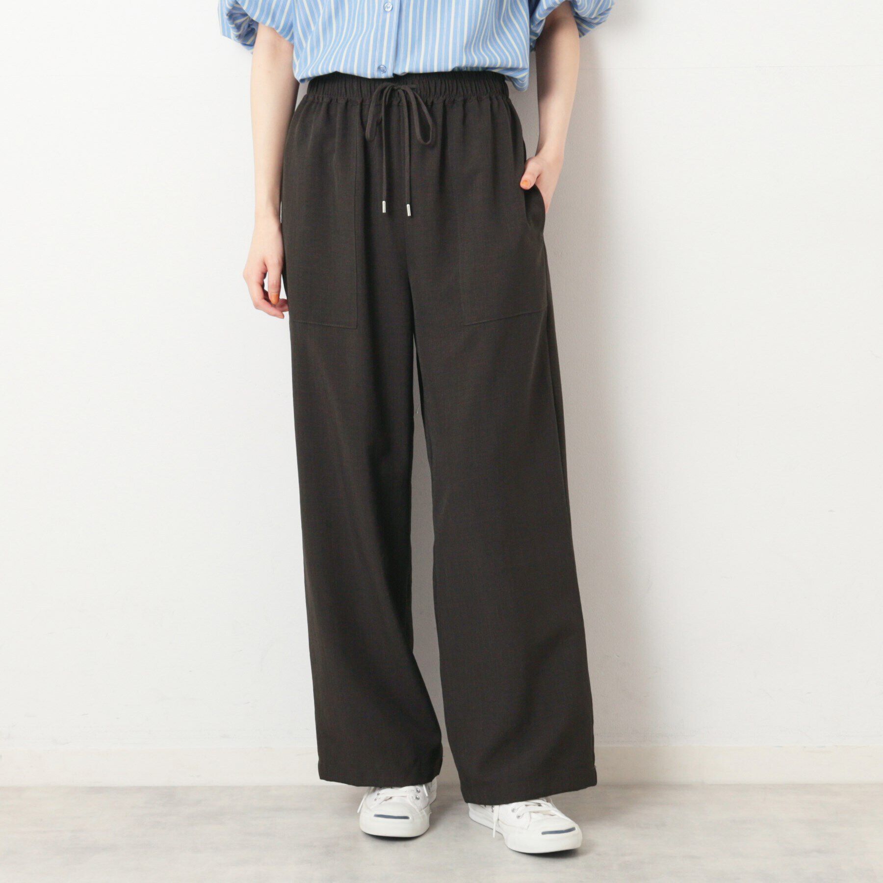 Dessin「【ウエストゴム・洗える】アウトポケット付きパンツ（XS～L）」|その他|ブラウン(044)