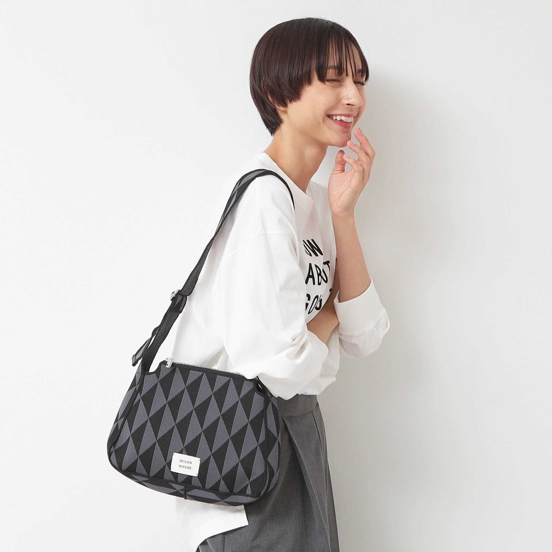 Dessin「ニットワンショルダー」|ショルダー・メッセンジャー|ブラック(519)