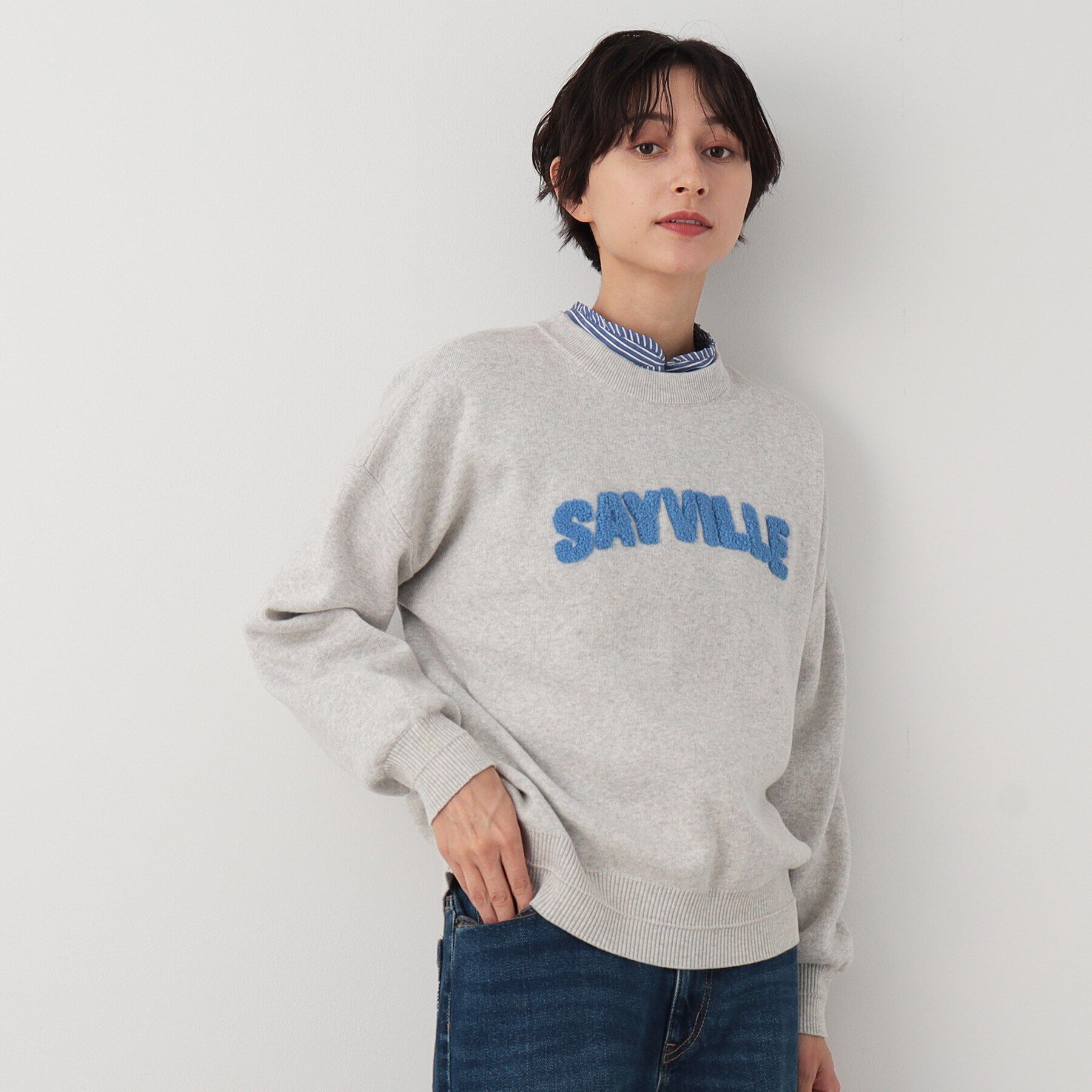 Dessin「【洗える】サガラ刺繍ロゴニット（XS～L）」|ニット・セーター|