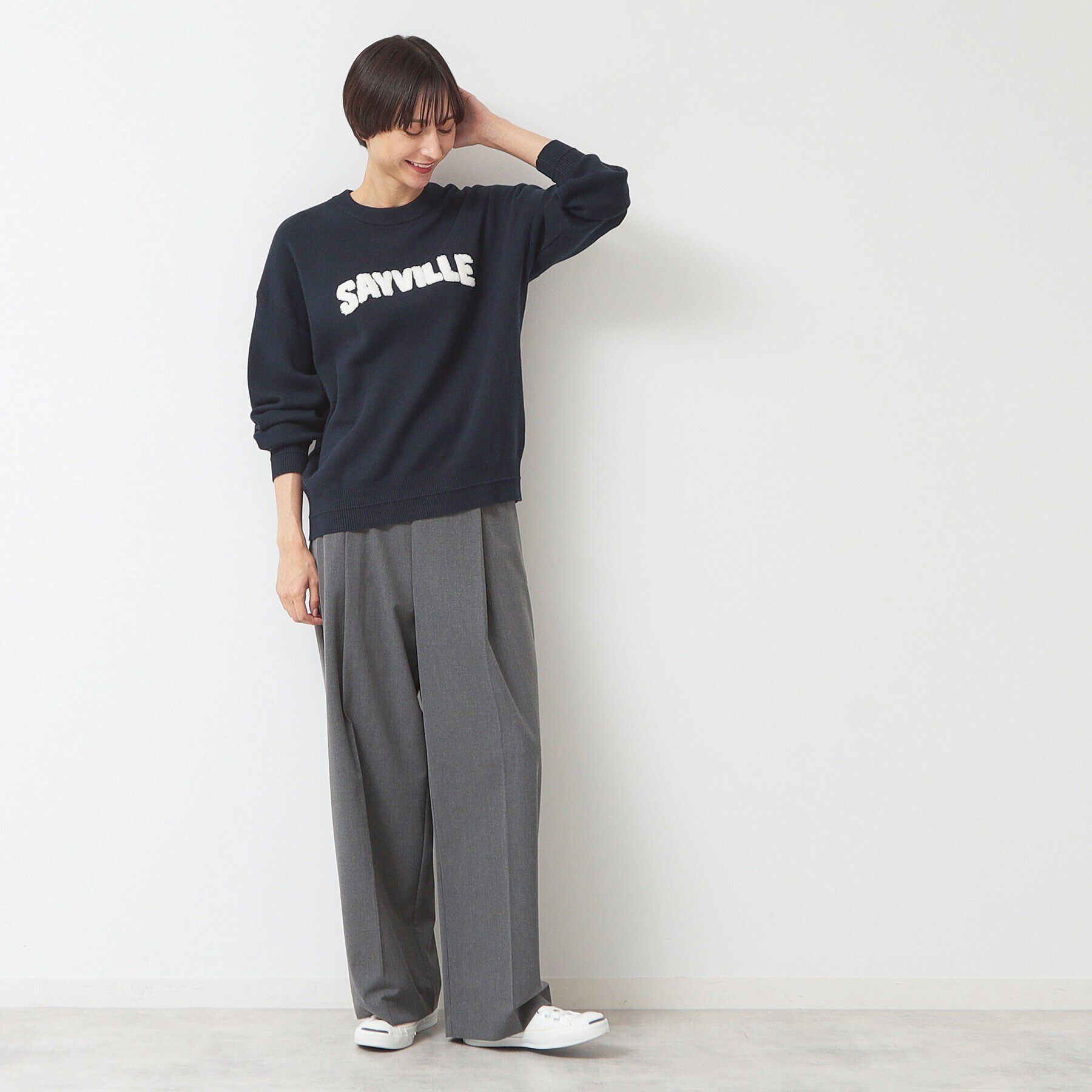 Dessin「【洗える】サガラ刺繍ロゴニット（XS～L）」|ニット・セーター|