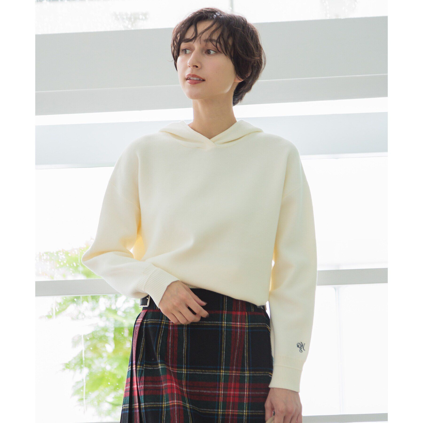 Dessin「【シリーズ累計1万枚！3シーズンOK・洗える】ちょうどいいパーカ」|ニット・セーター|アイボリー(004)