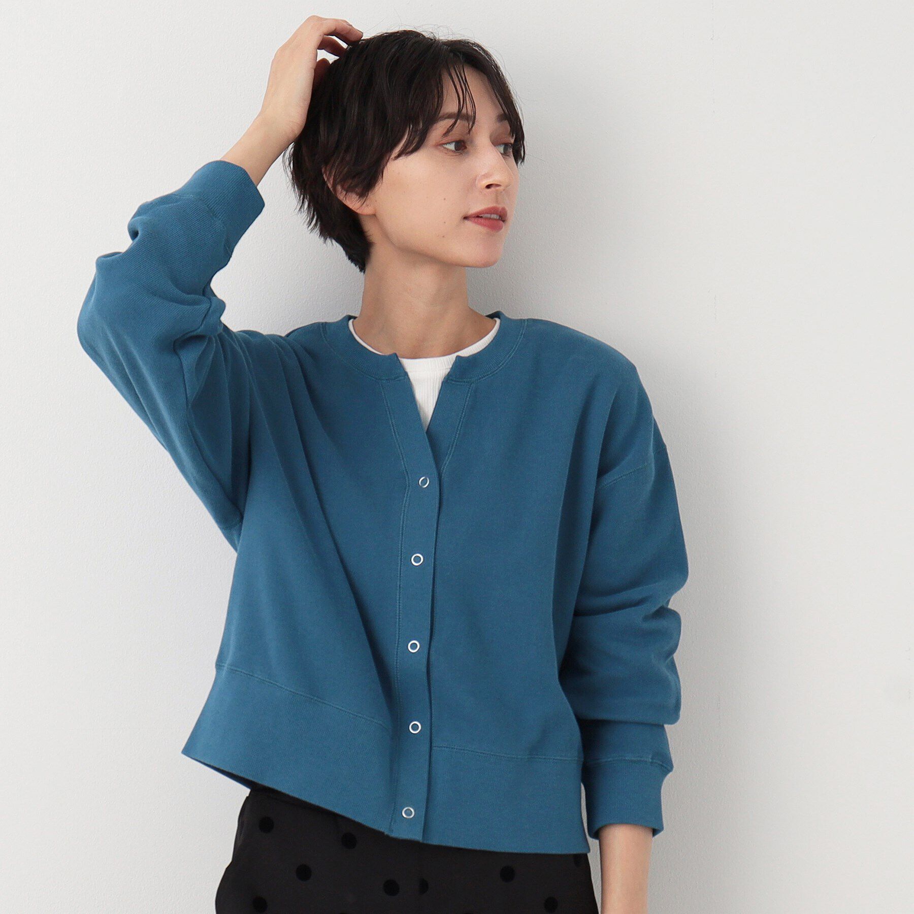 Dessin「【洗える】キーネックカットソーカーディガン」|カーディガン|