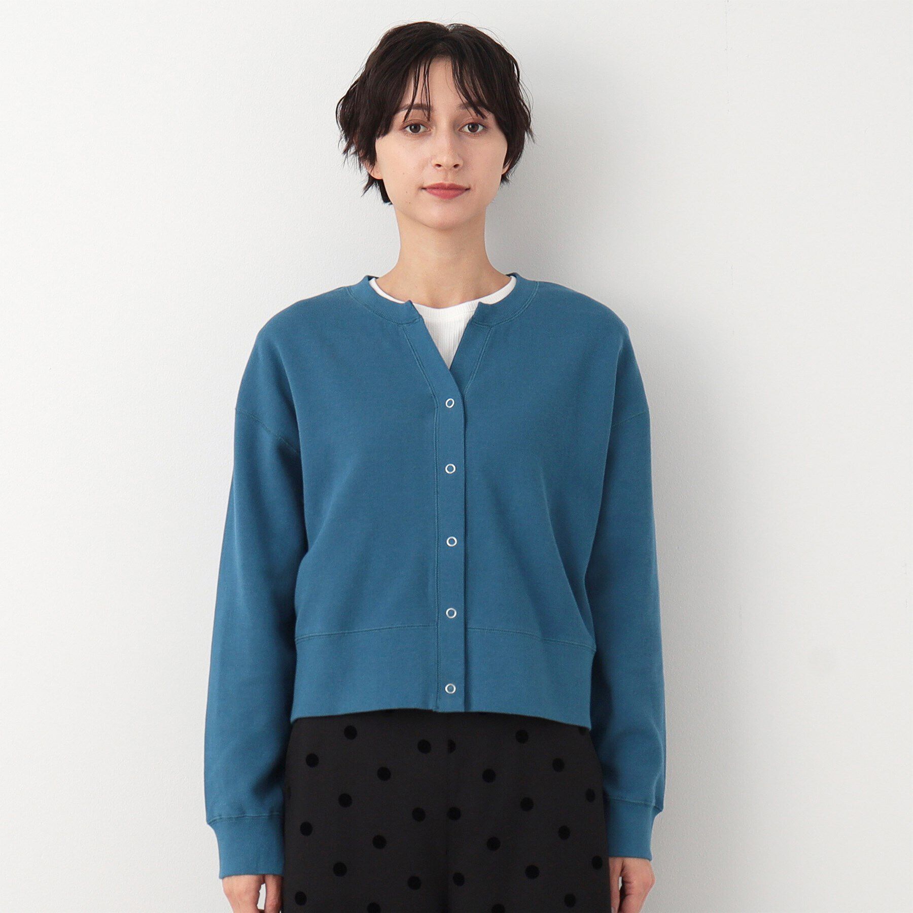 Dessin「【洗える】キーネックカットソーカーディガン」|カーディガン|