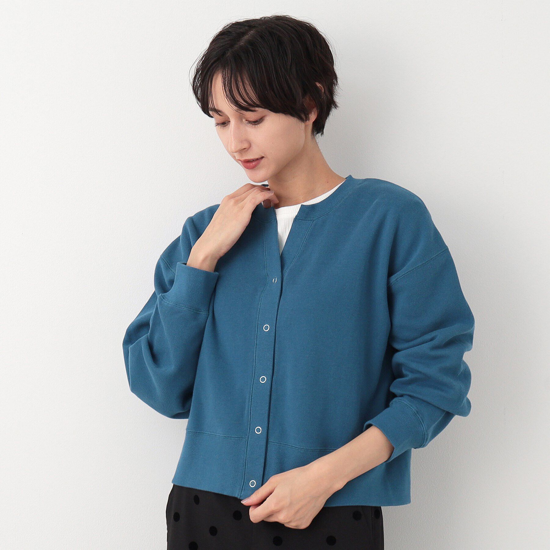 Dessin「【洗える】キーネックカットソーカーディガン」|カーディガン|