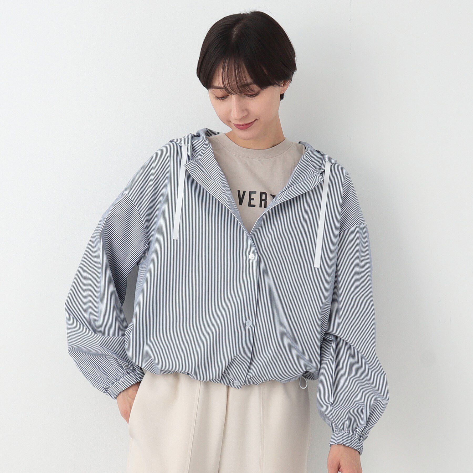 Dessin「【洗える】フーデットブラウス」|シャツ・ブラウス|アイボリー(304)