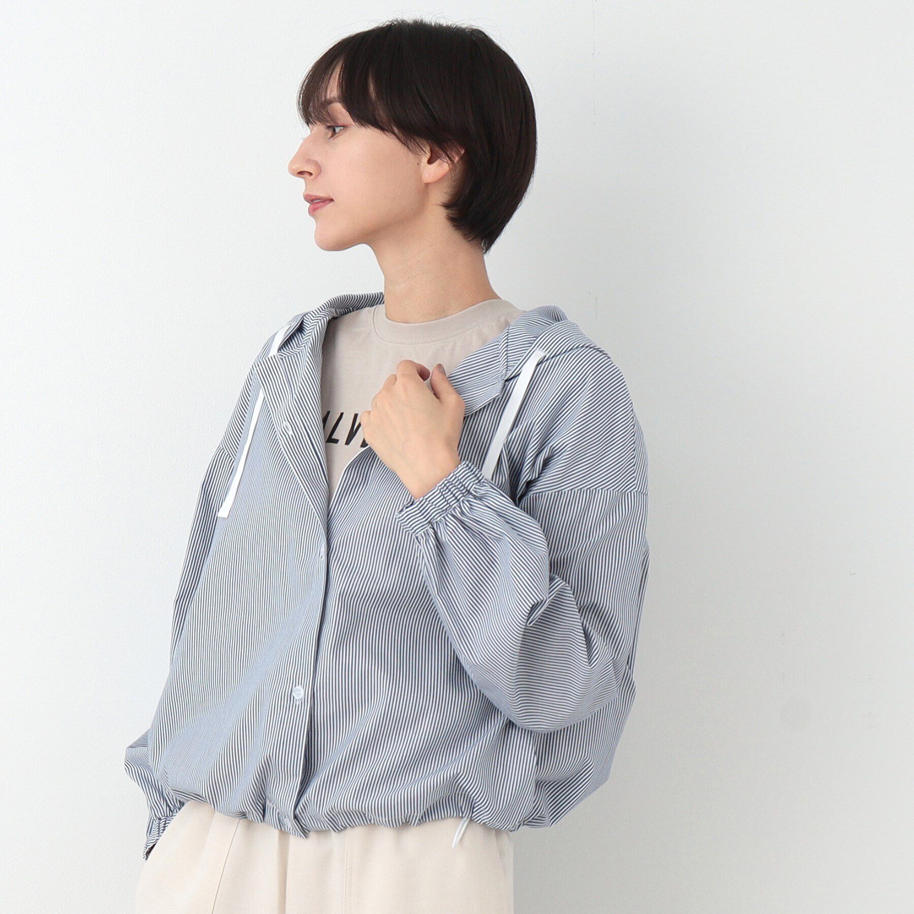 Dessin「【洗える】フーデットブラウス」|シャツ・ブラウス|