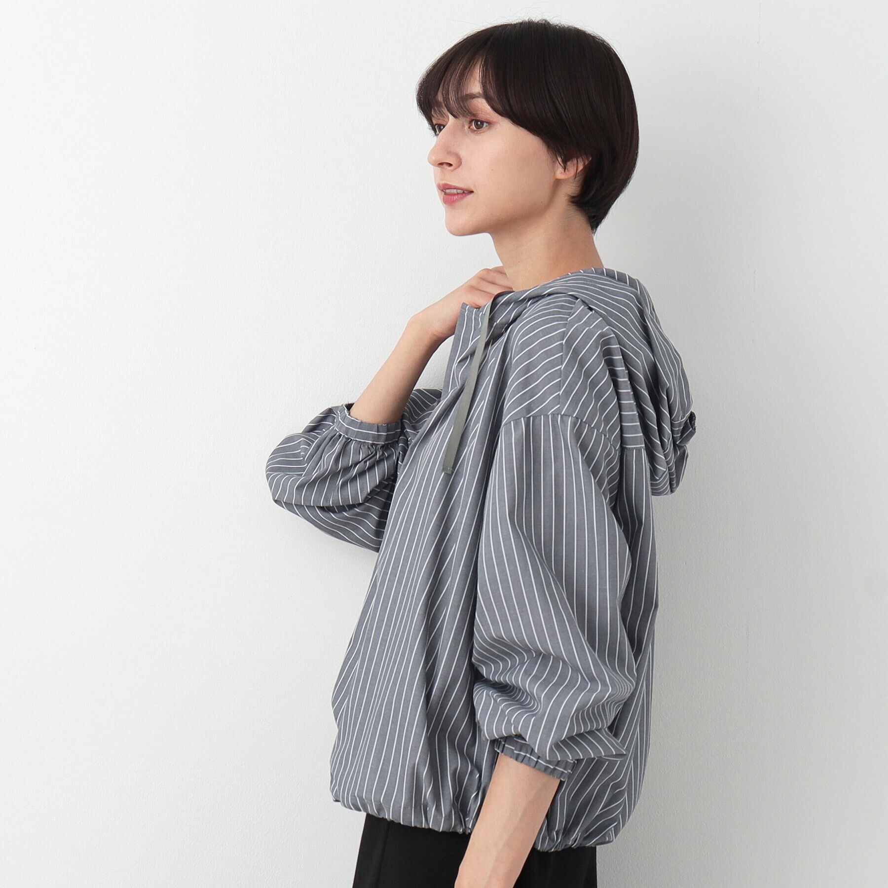 Dessin「【洗える】フーデットブラウス」|シャツ・ブラウス|