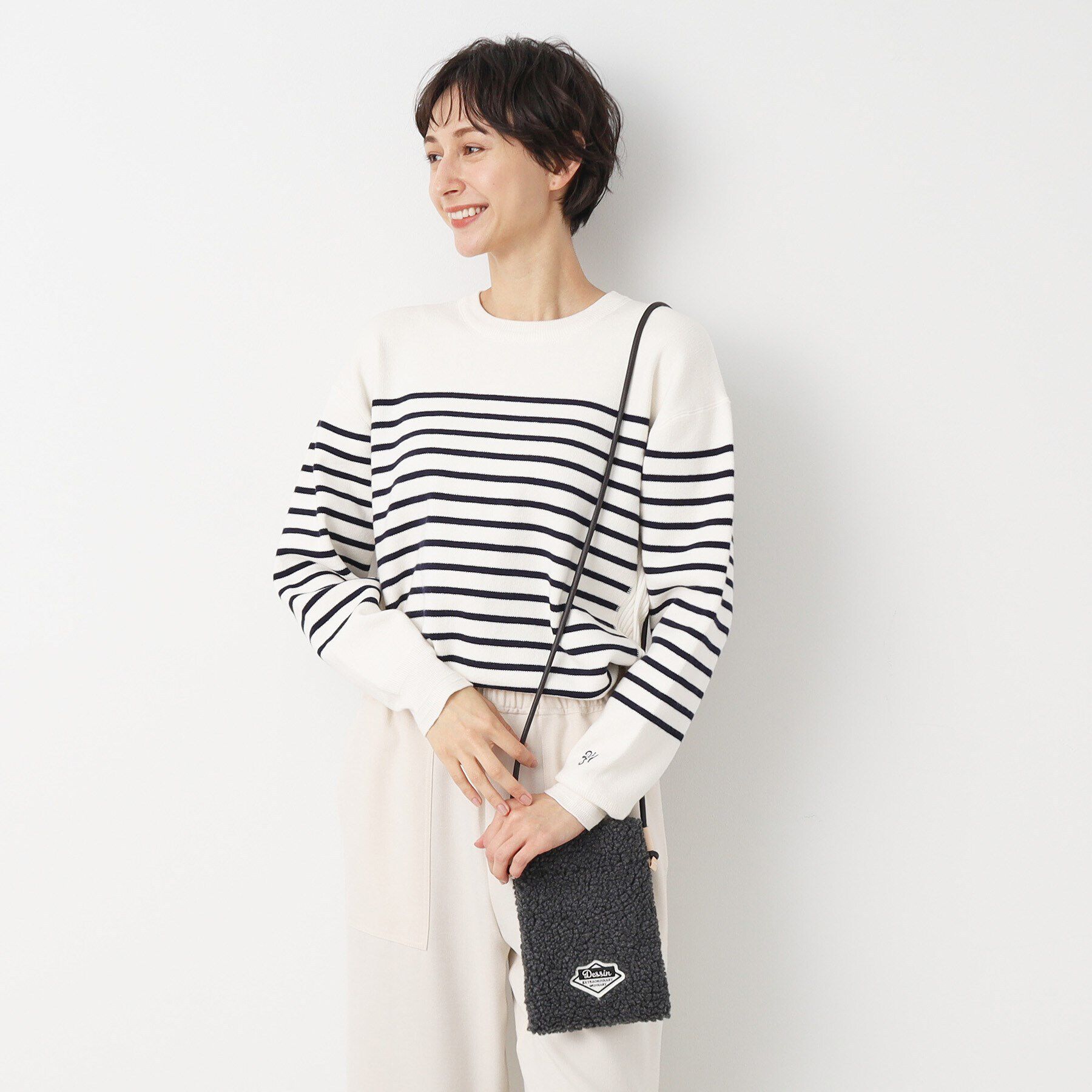 Dessin「ボアミニショルダー」|ショルダー・メッセンジャー|チャコールグレー(0