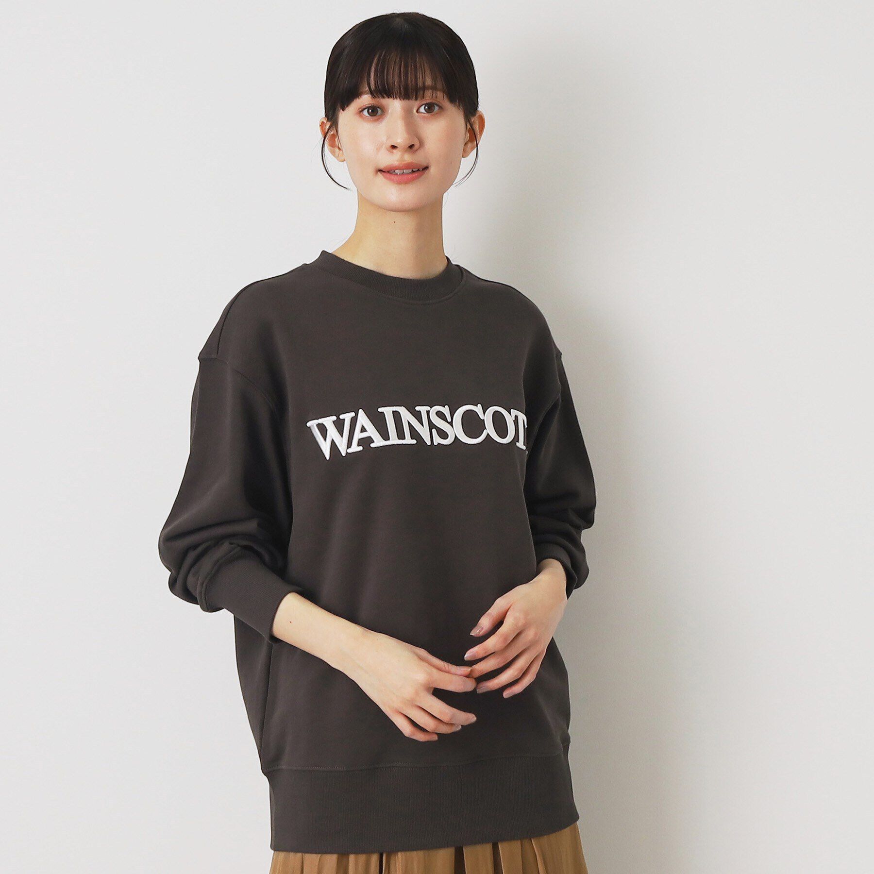 Dessin「【ユニセックス・洗える】3D刺繍スウェット」|パーカー|チャコールグレー(0