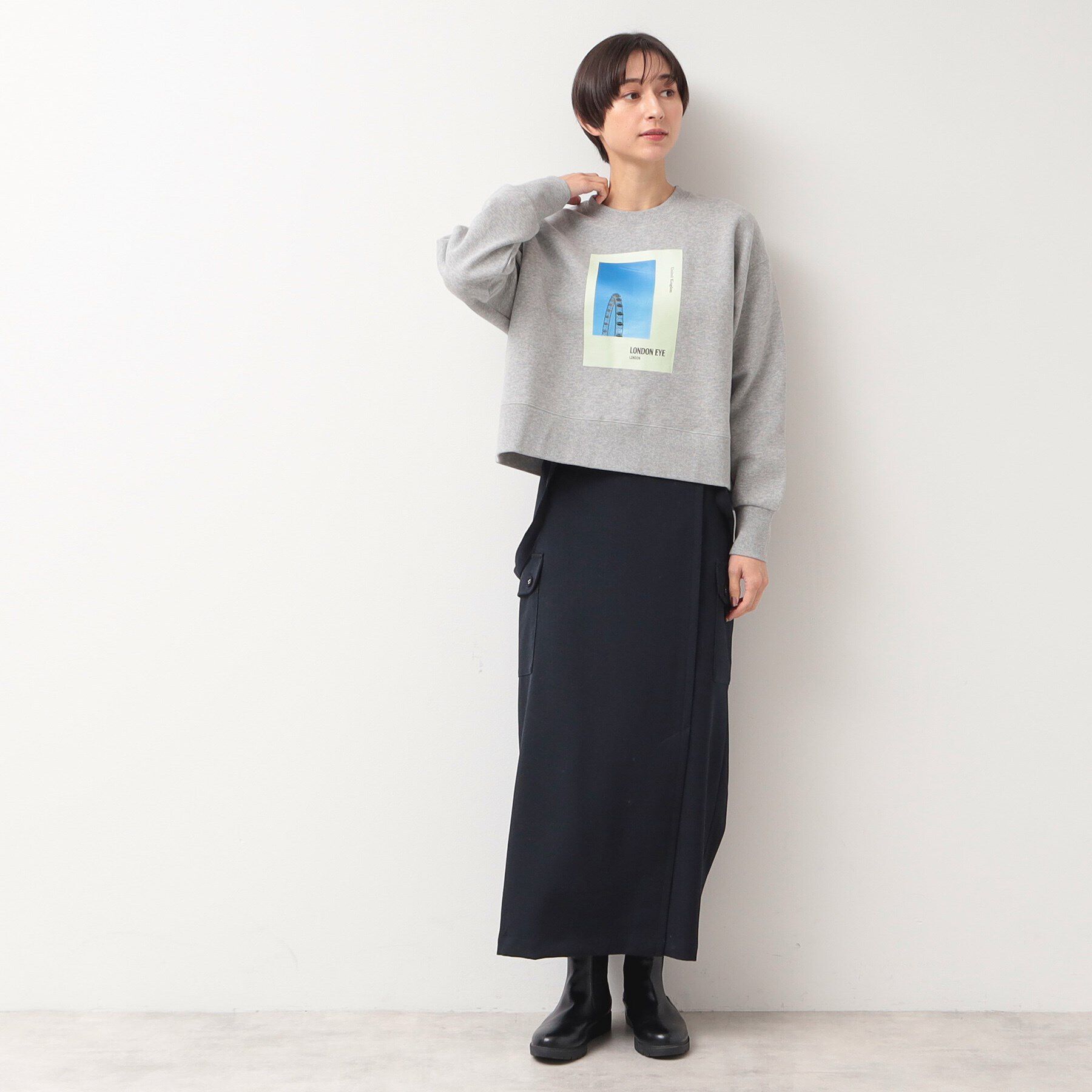 Dessin「【洗える・2WAY】サスペンダー付きフラップポケットスカート（XS～L）」|スカート|