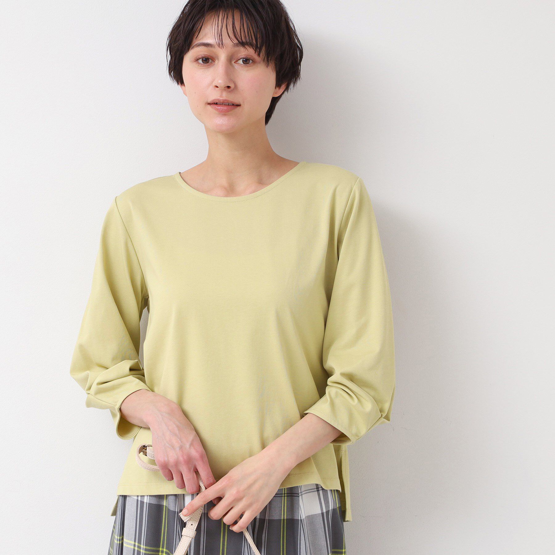 Dessin「【接触冷感・UV・洗える】袖ニュアンスカットソー」|Tシャツ・カットソー|