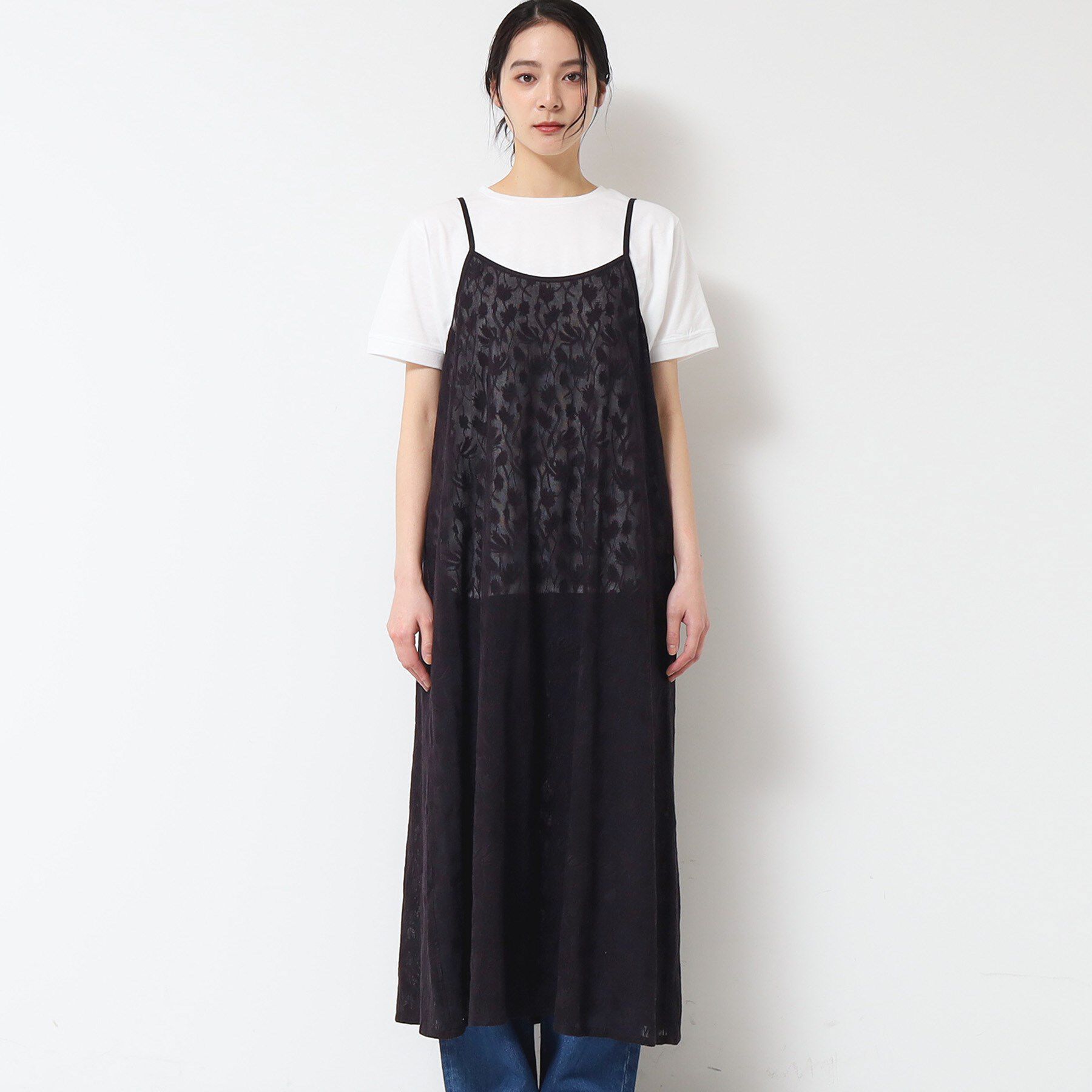 Dessin「【洗える】刺繍柄インドレースキャミワンピース」|ワンピース|