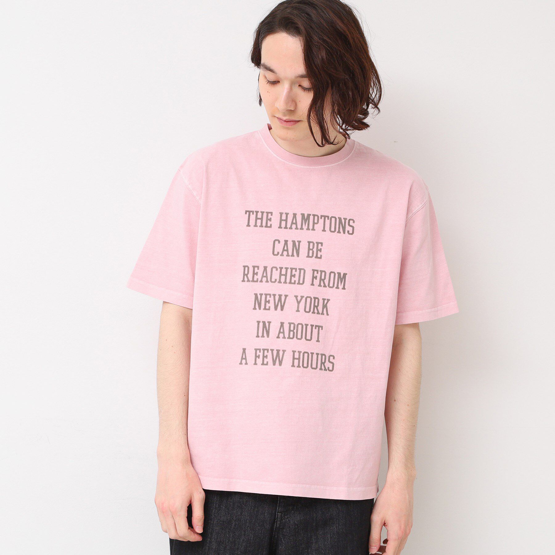 Dessin「【ユニセックス・洗える】ピグメントTシャツ」|Tシャツ・カットソー|ピンク(072)