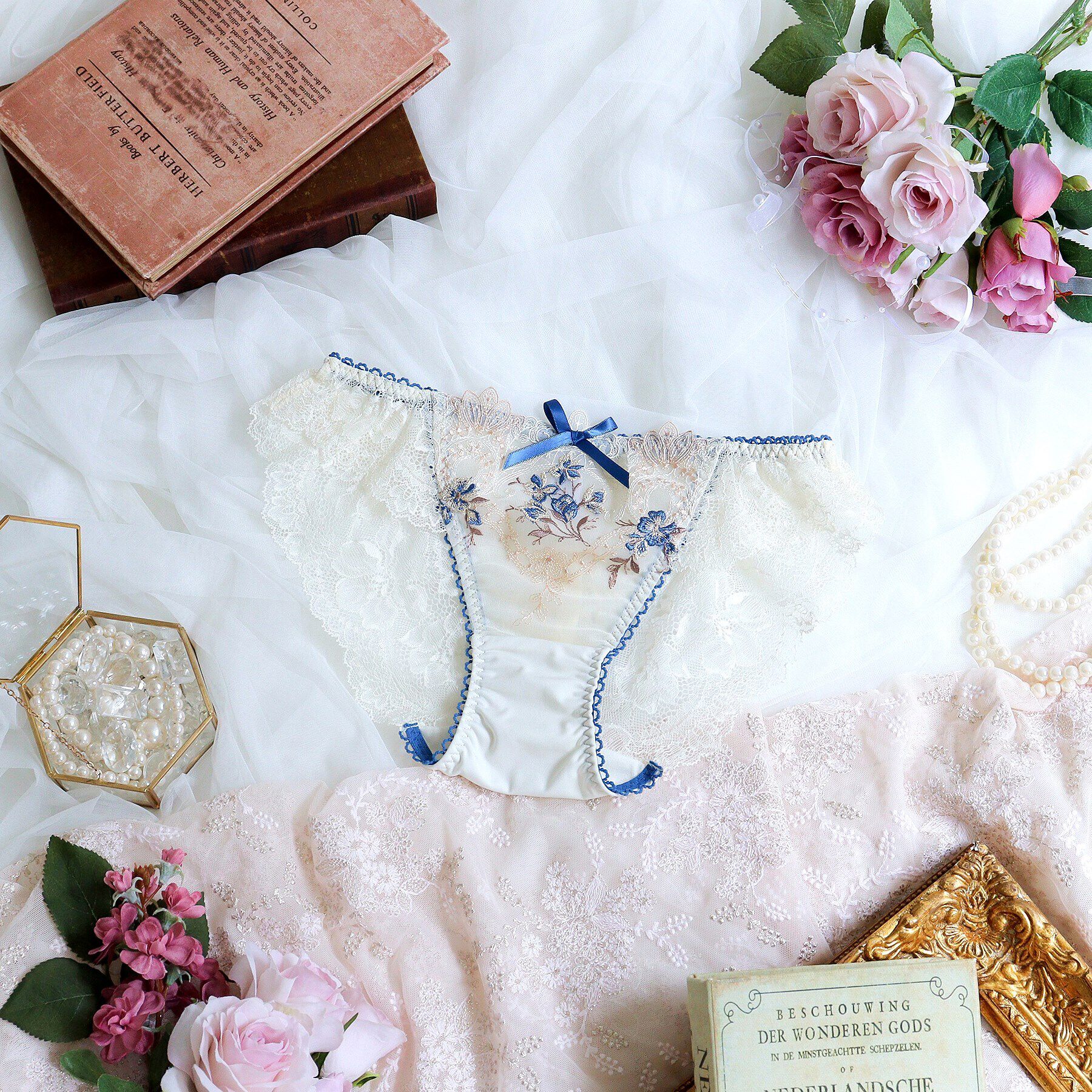 Risa Magli「アリーシャ レースショーツ」|インナー|クリーム(050)