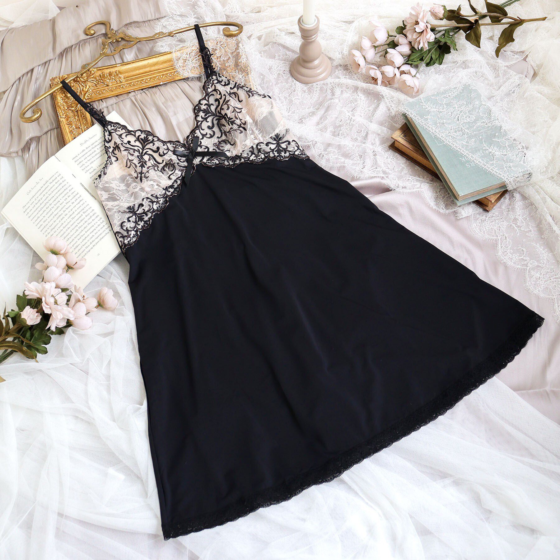 Risa Magli「ジュア スリップ」|キャミソール|ブラック(019)