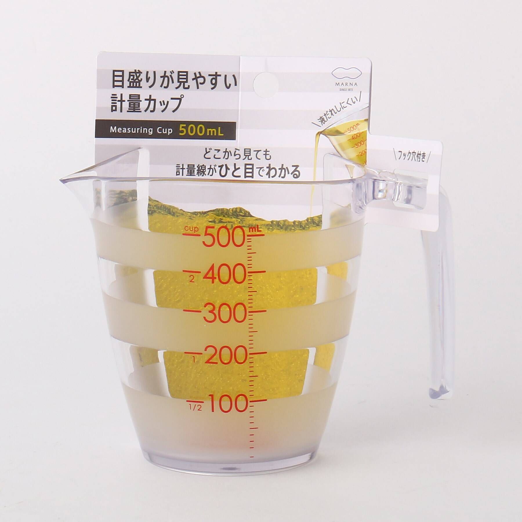 212 KITCHEN STORE「目盛りが見やすい計量カップ 500ml CL ＜marna マーナ＞」|食器・キッチングッズ|クリア(879)