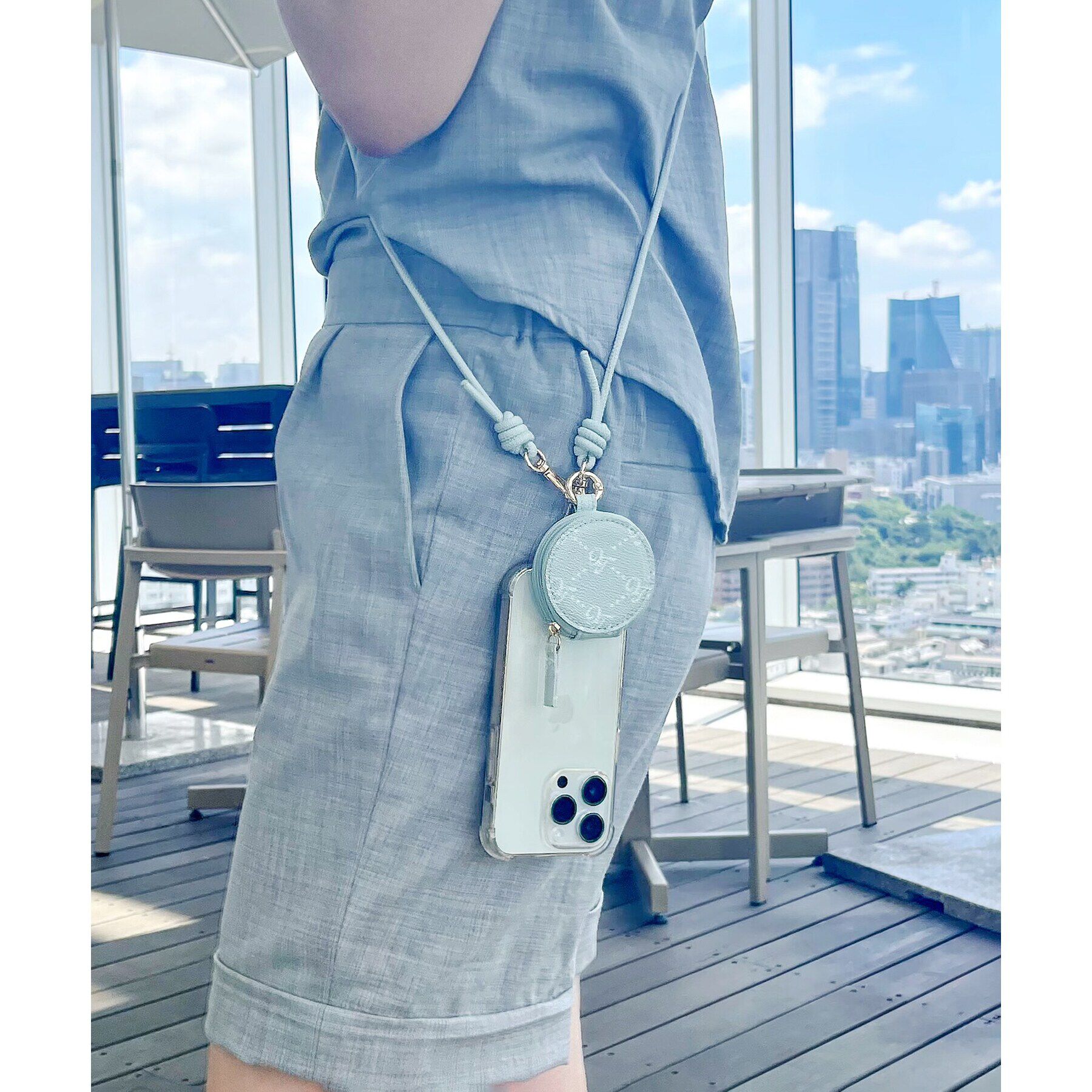 Grandedge「ポーチ付きスマホショルダー」|ストラップ|