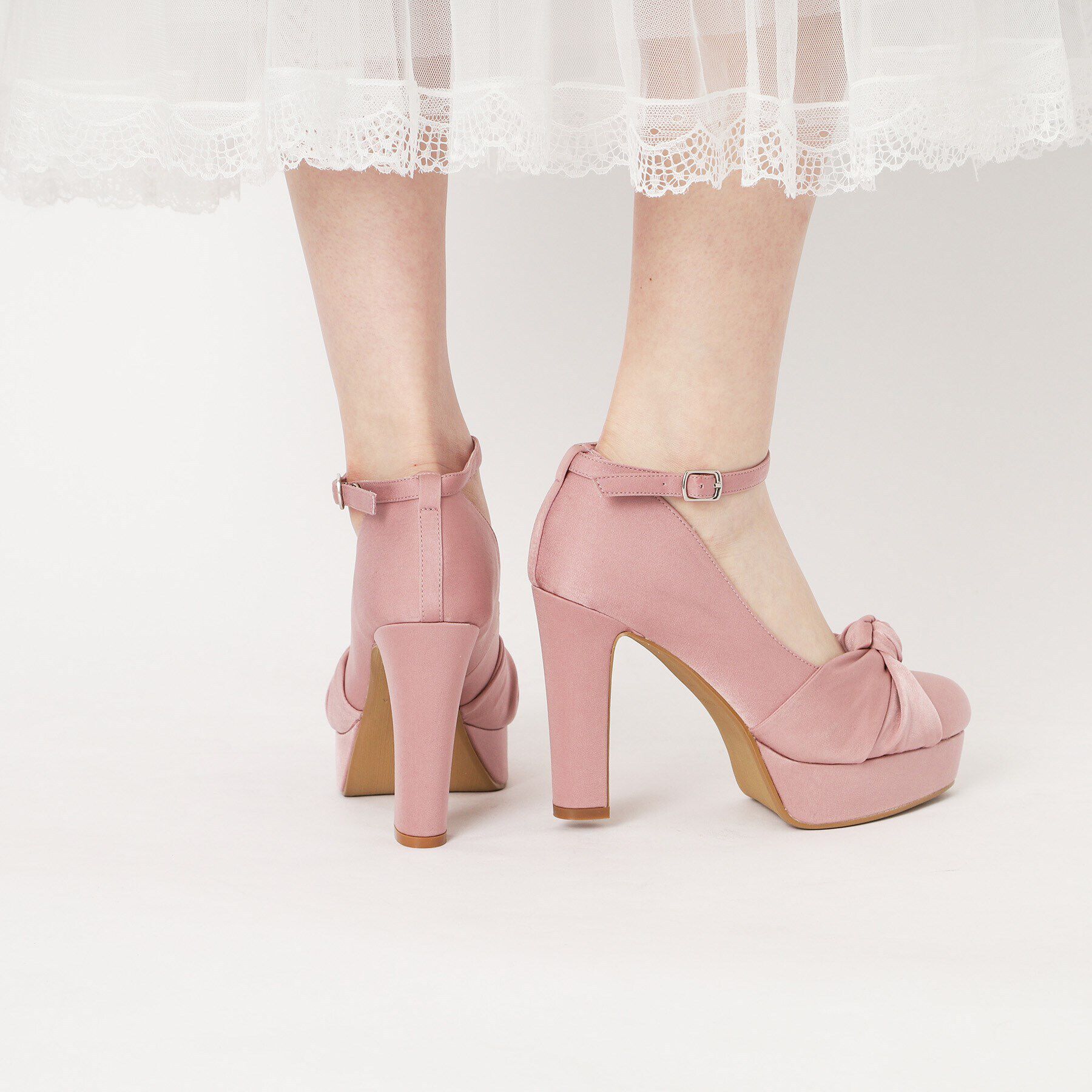 ESPERANZA「結びリボンネックベルトハイヒールパンプス 結婚式二次会 パーティー 24SS」|パンプス|