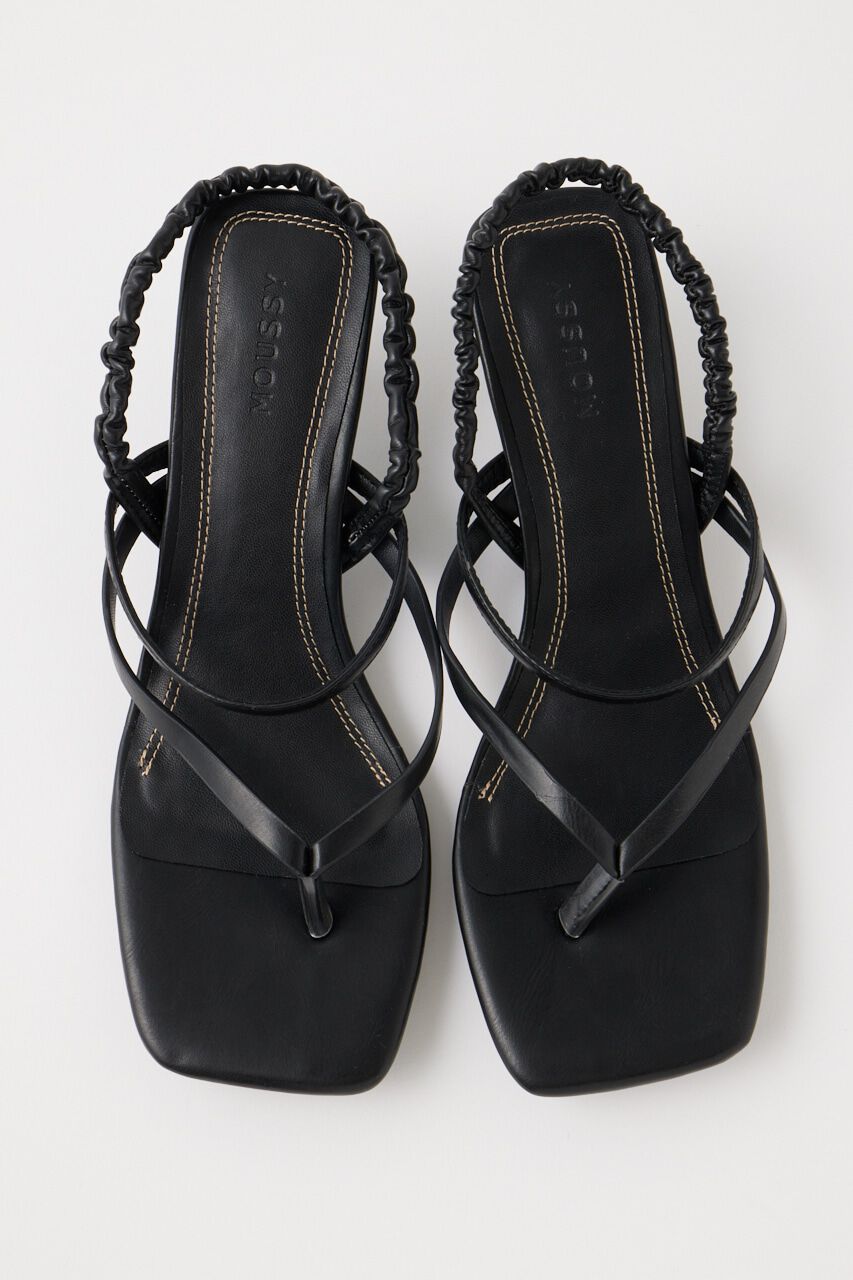 MOUSSY「SHIRRING STRAP TONGS サンダル」|サンダル|BLK